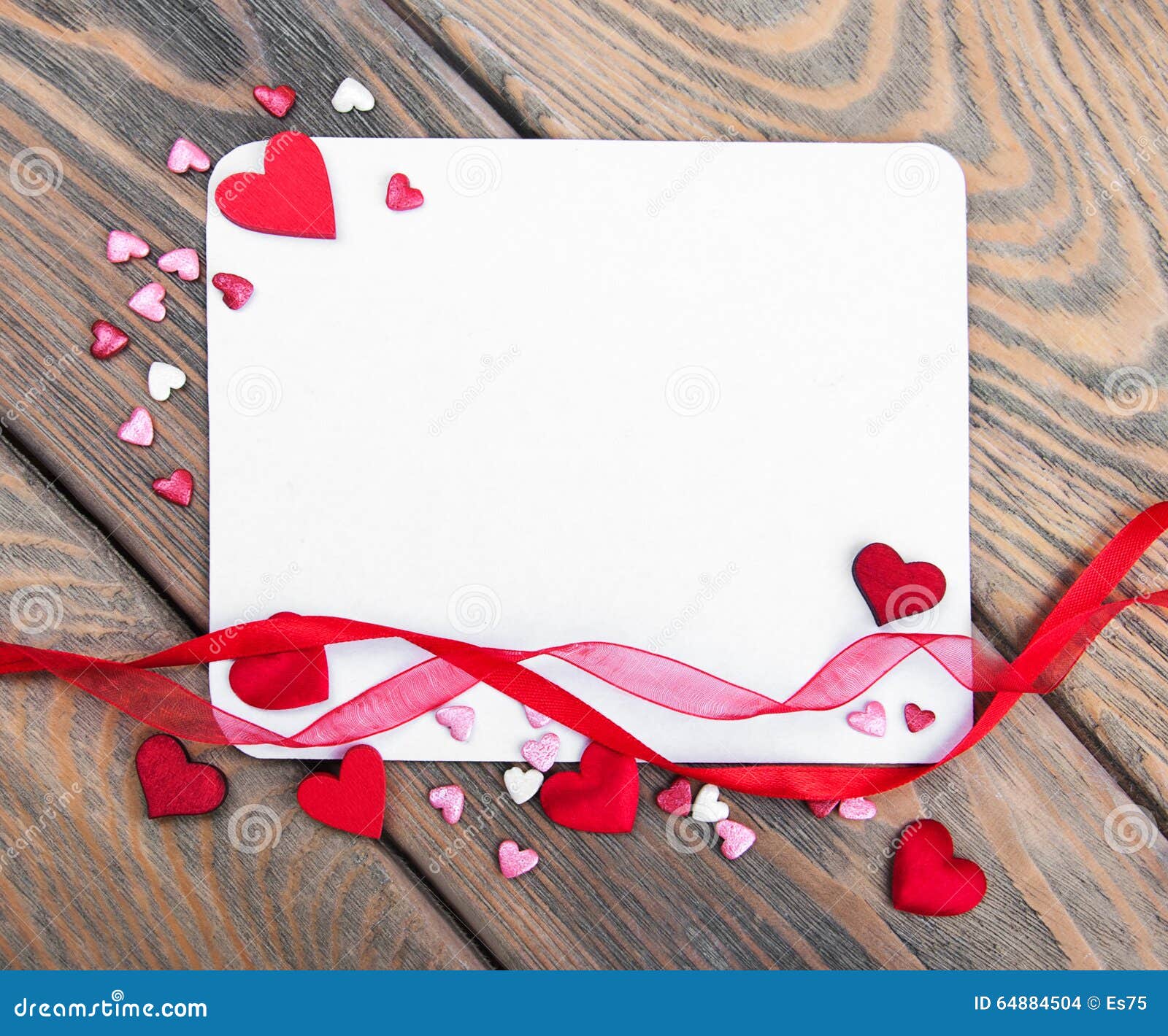 Blank valentines card stock photo. Image of romantic - 64884504
