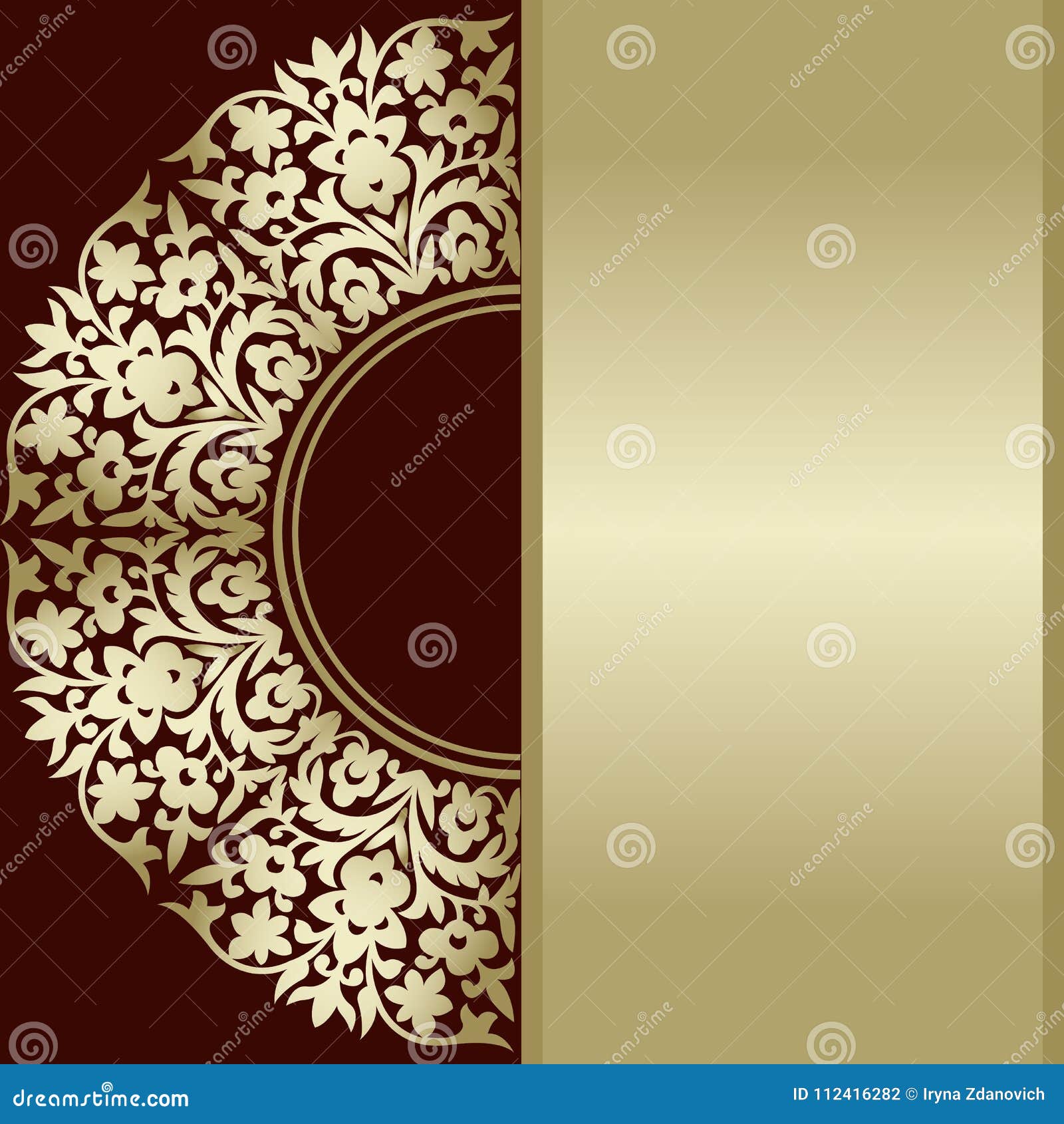 Arabesque Blank  Border Vector Illustration CartoonDealer 