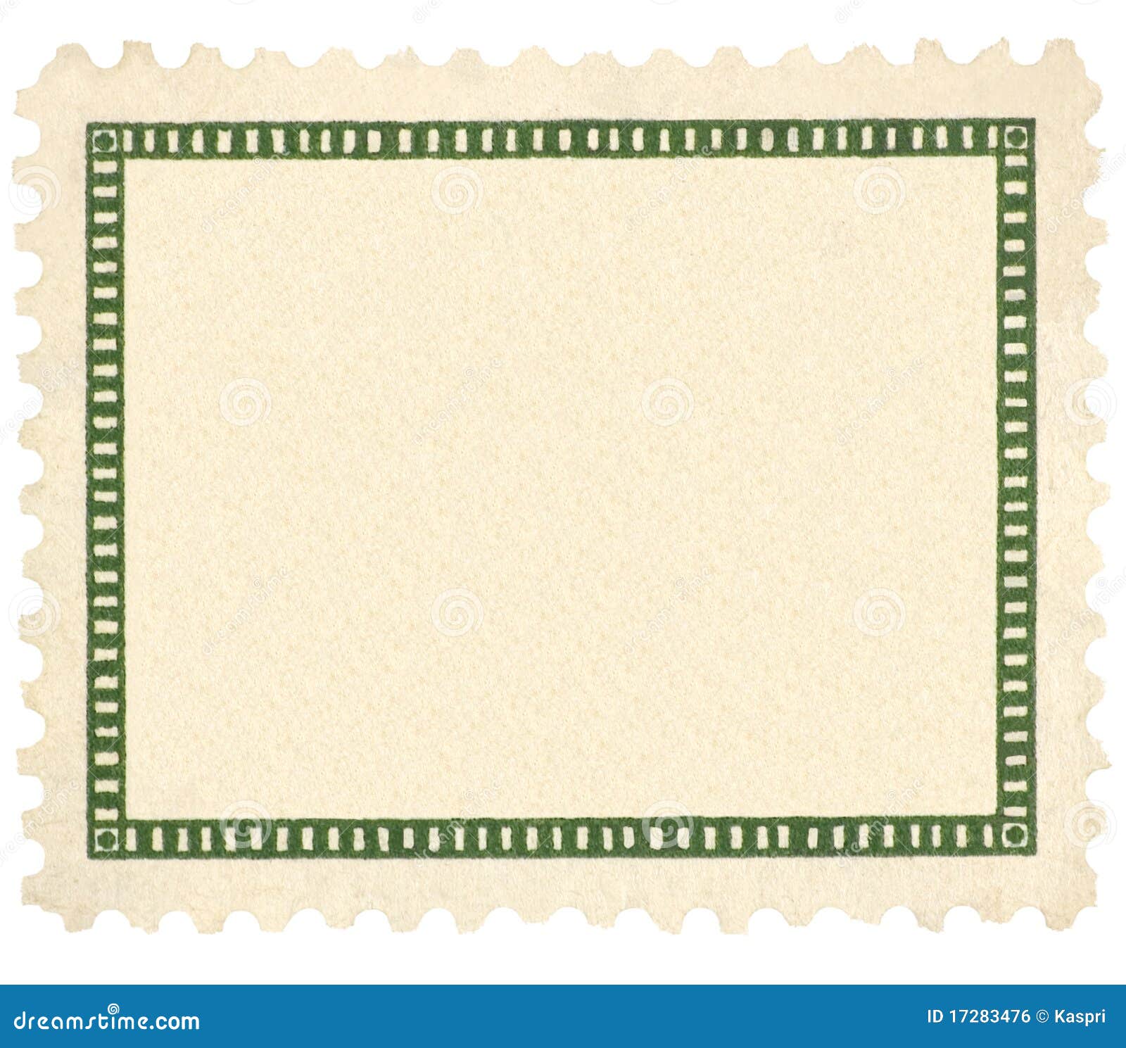 blank vintage postage stamp green vignette macro