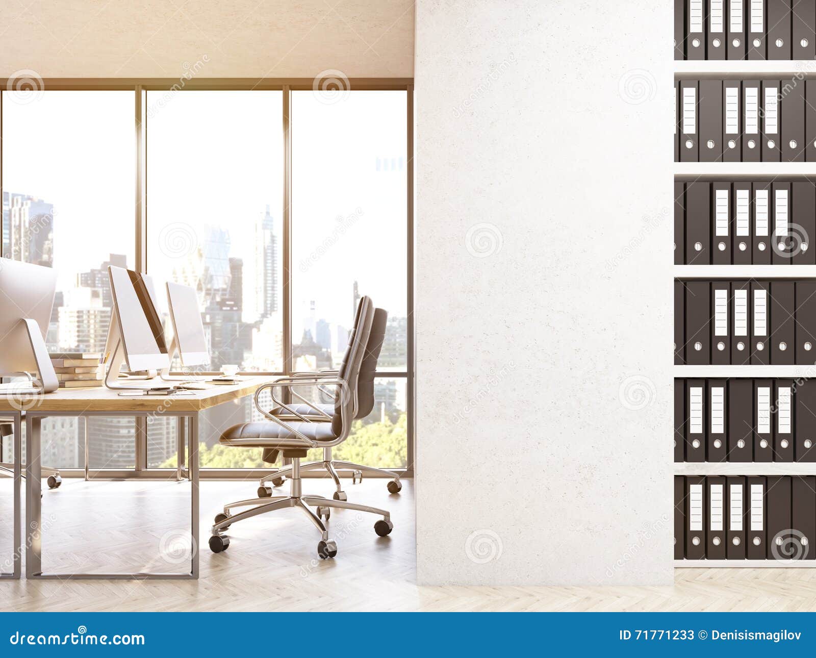 Blank Wall In Office Stock Illustration Image 71771233