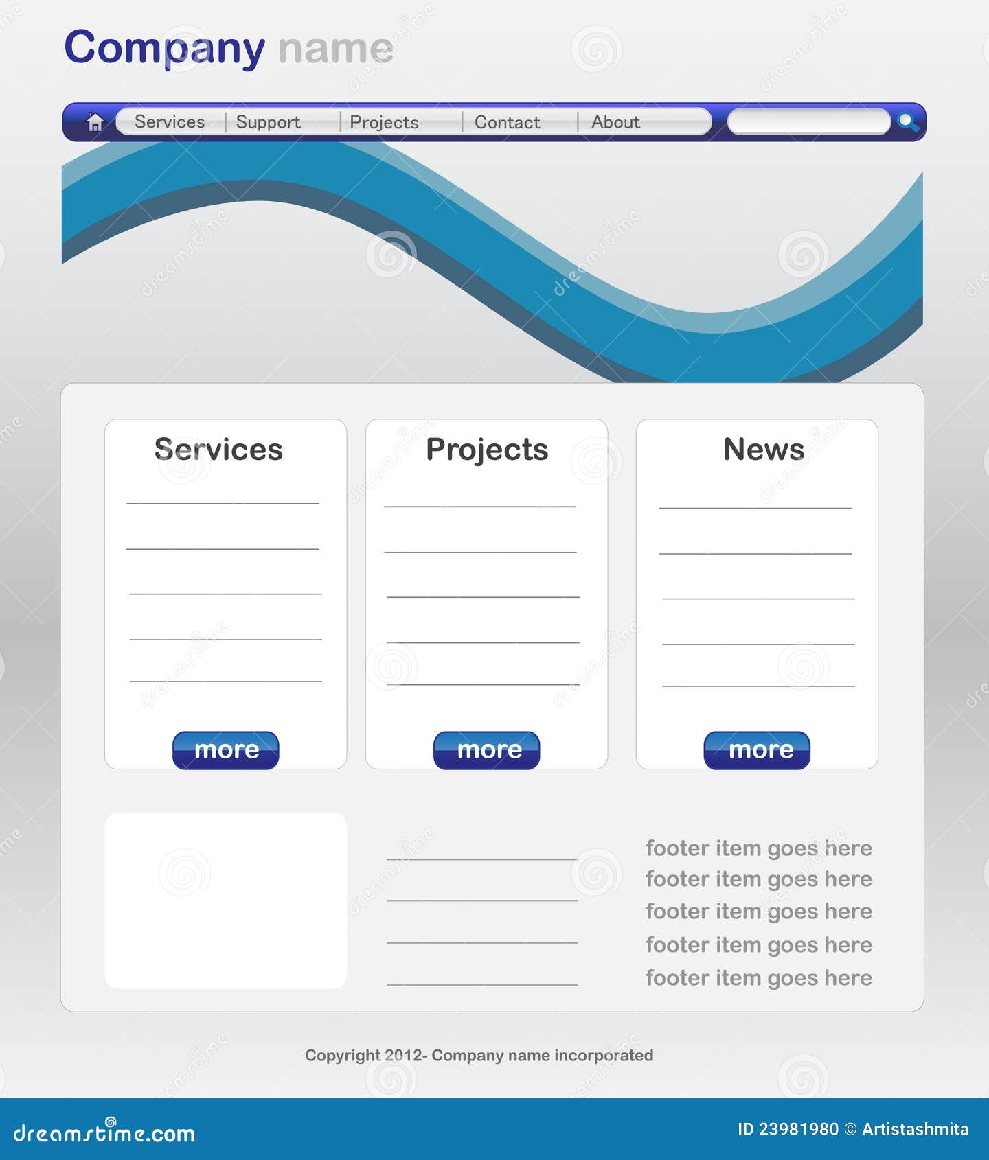 Blank website template stock vector. Illustration of webdesign 23981980 Blank website template stock vector. Illustration of webdesign 23981980