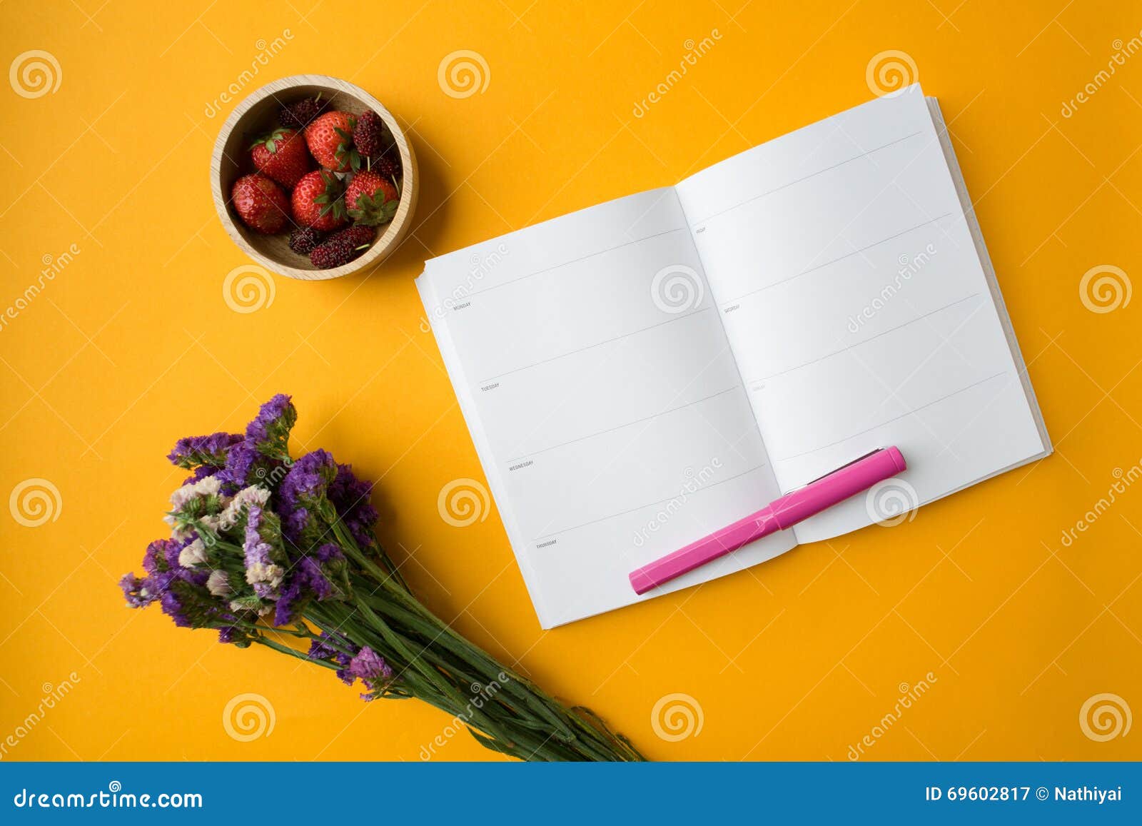 Download Blank weekly planner stock image. Image of empty, mockup ...