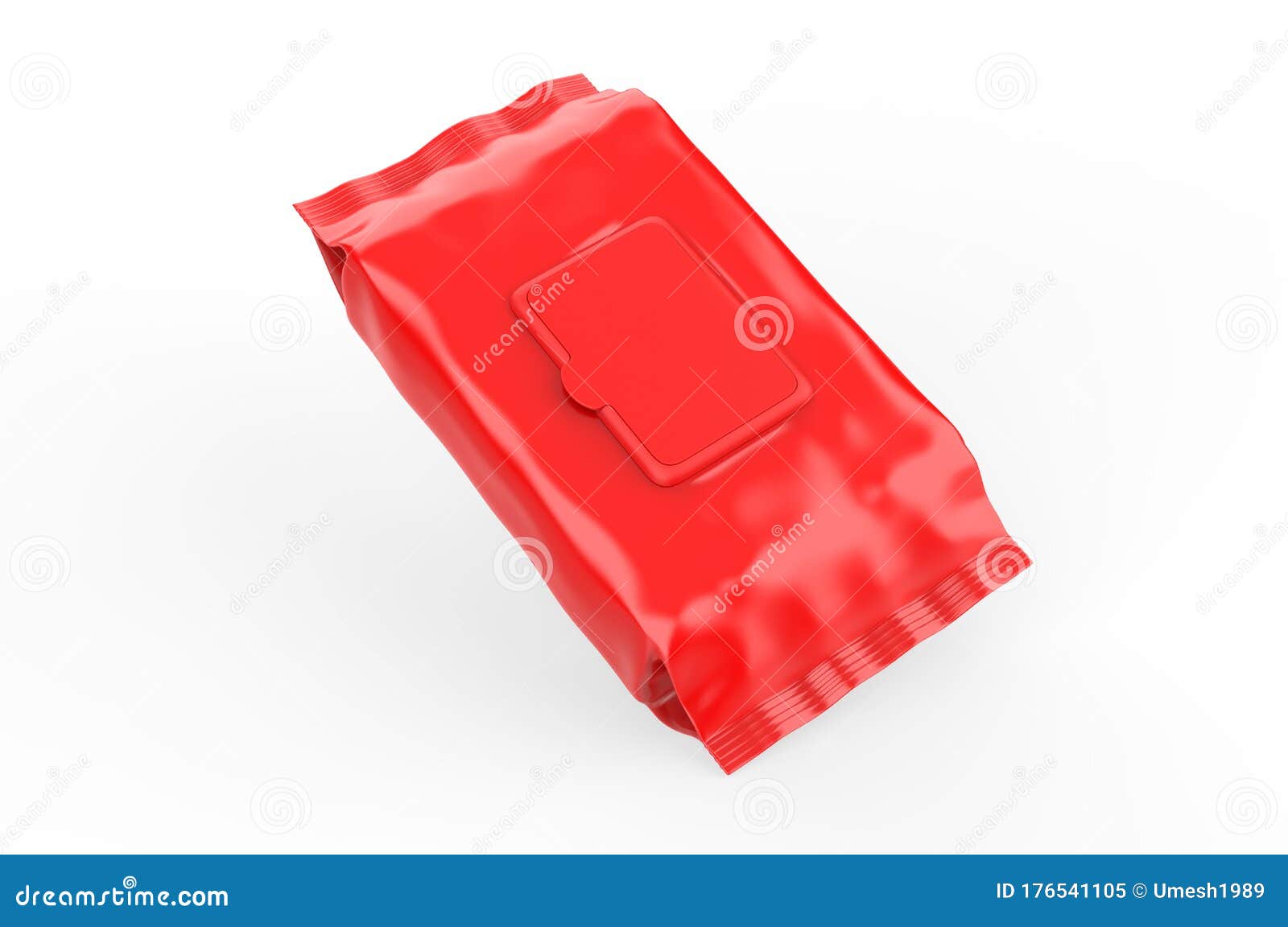 Download Blank Wet Wipes Soft Tissue Package For Branding, 3d Render Illustration. Stock Illustration ...
