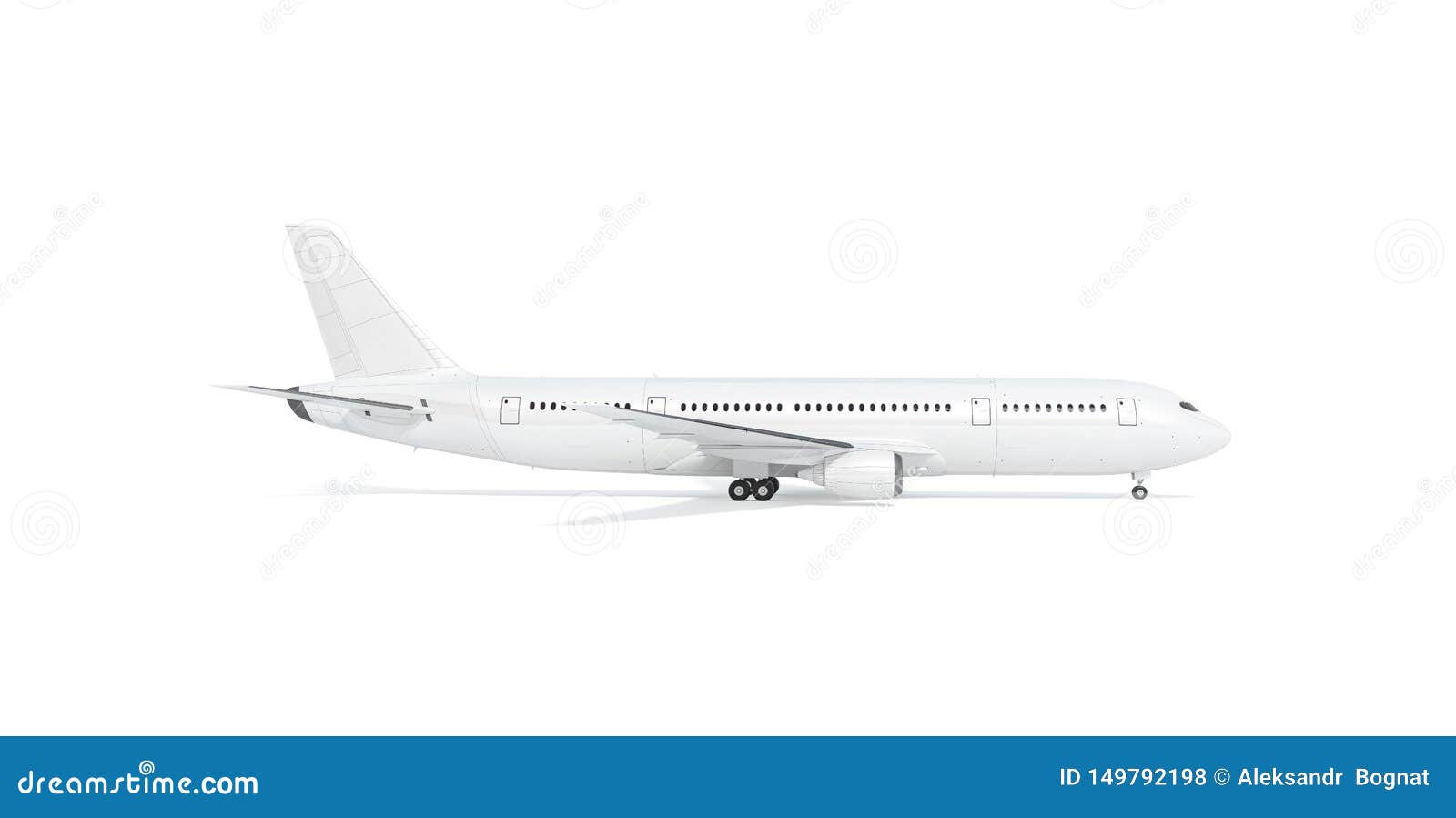 Download Blank White Airplane Mock Up Stand Profile Isolated Stock Illustration Illustration Of Blank Branding 149792198