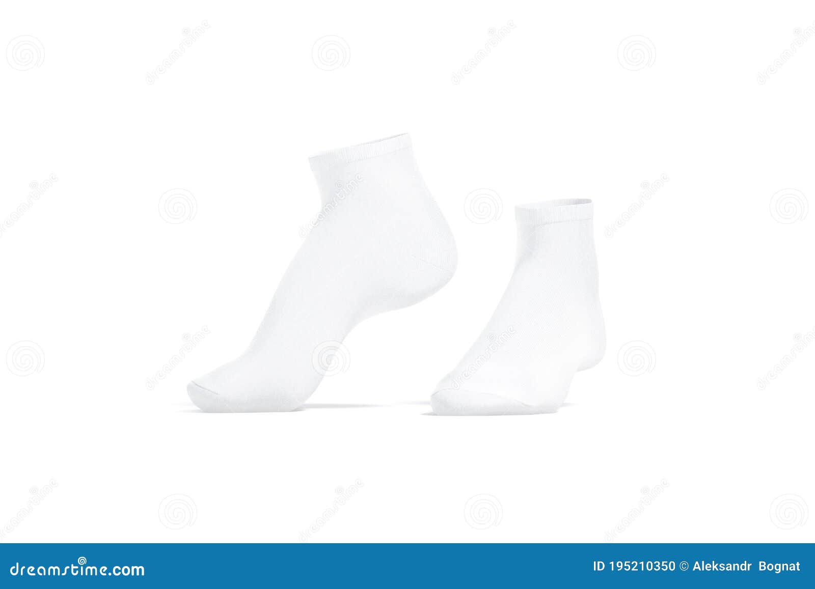 Download Blank White Ancle Socks Pair Mockup Toe, Side View Stock ...