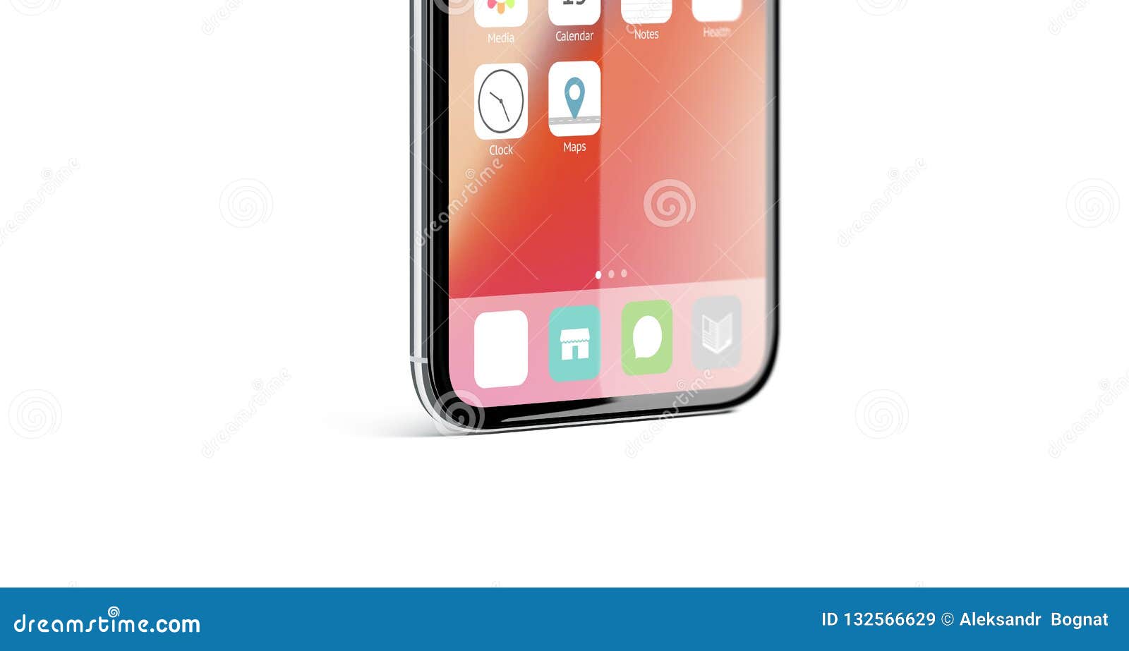 Download Blank White App Icon On Infiniboard Phone Screen Mockup Stock Illustration Illustration Of Application Icon 132566629