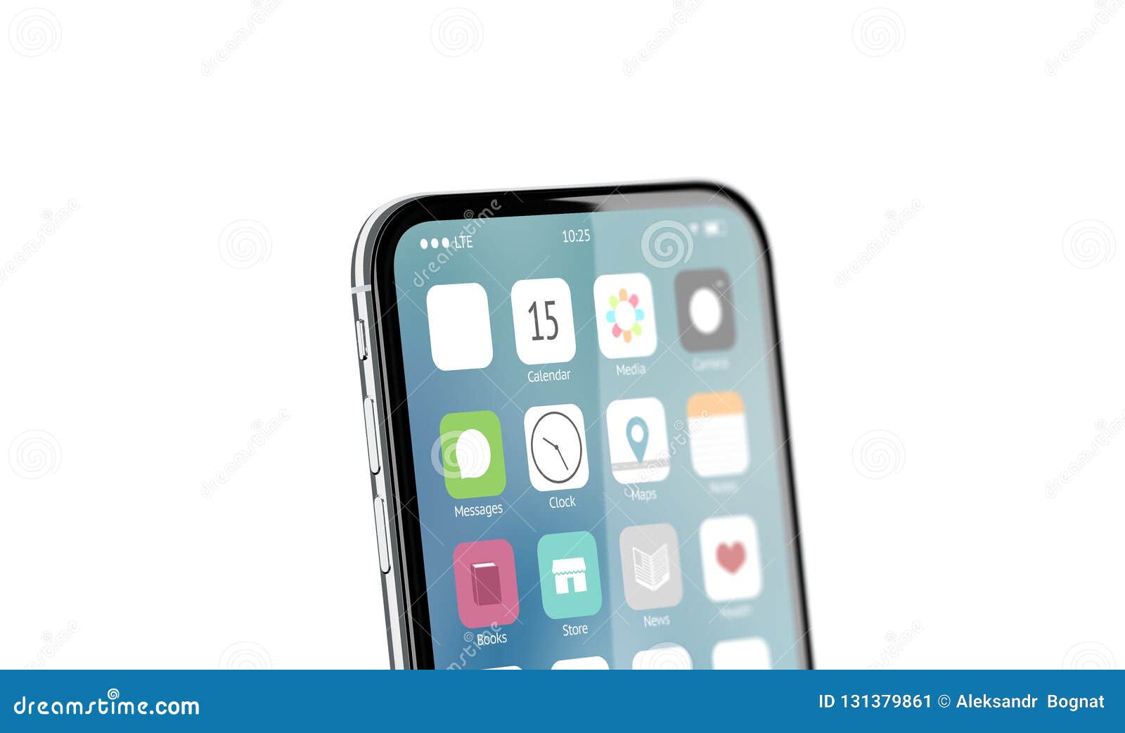 Download Blank White App Icon On Phone Screen Mockup Stock ...