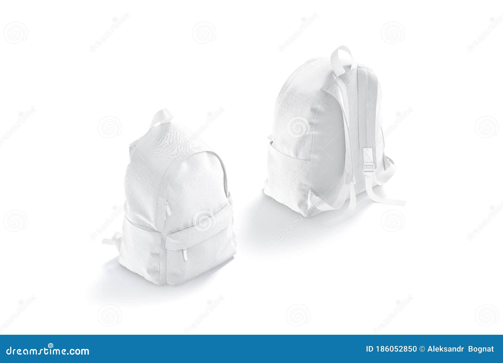 Download Blank White Backpack With Zipper And Strap Mockup, Front ...