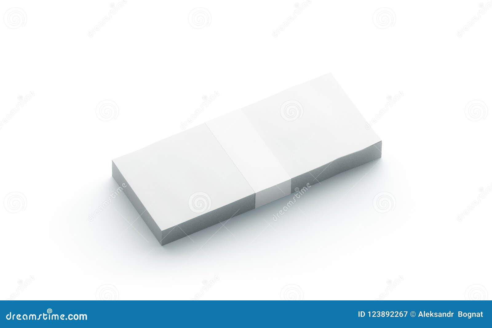 Download Blank White Banknote Stack Mock Up, Isolated, Side View Stock Illustration - Illustration of ...