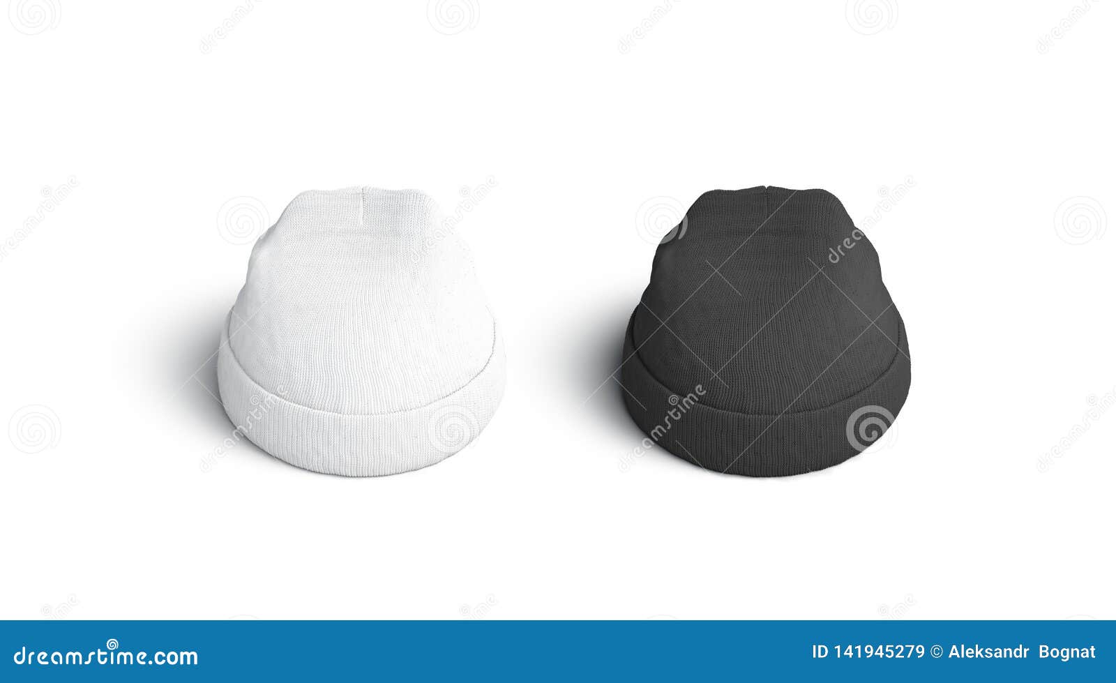 Download Blank Blank And White Beanie Mockup Set, Isolated, Stock ...