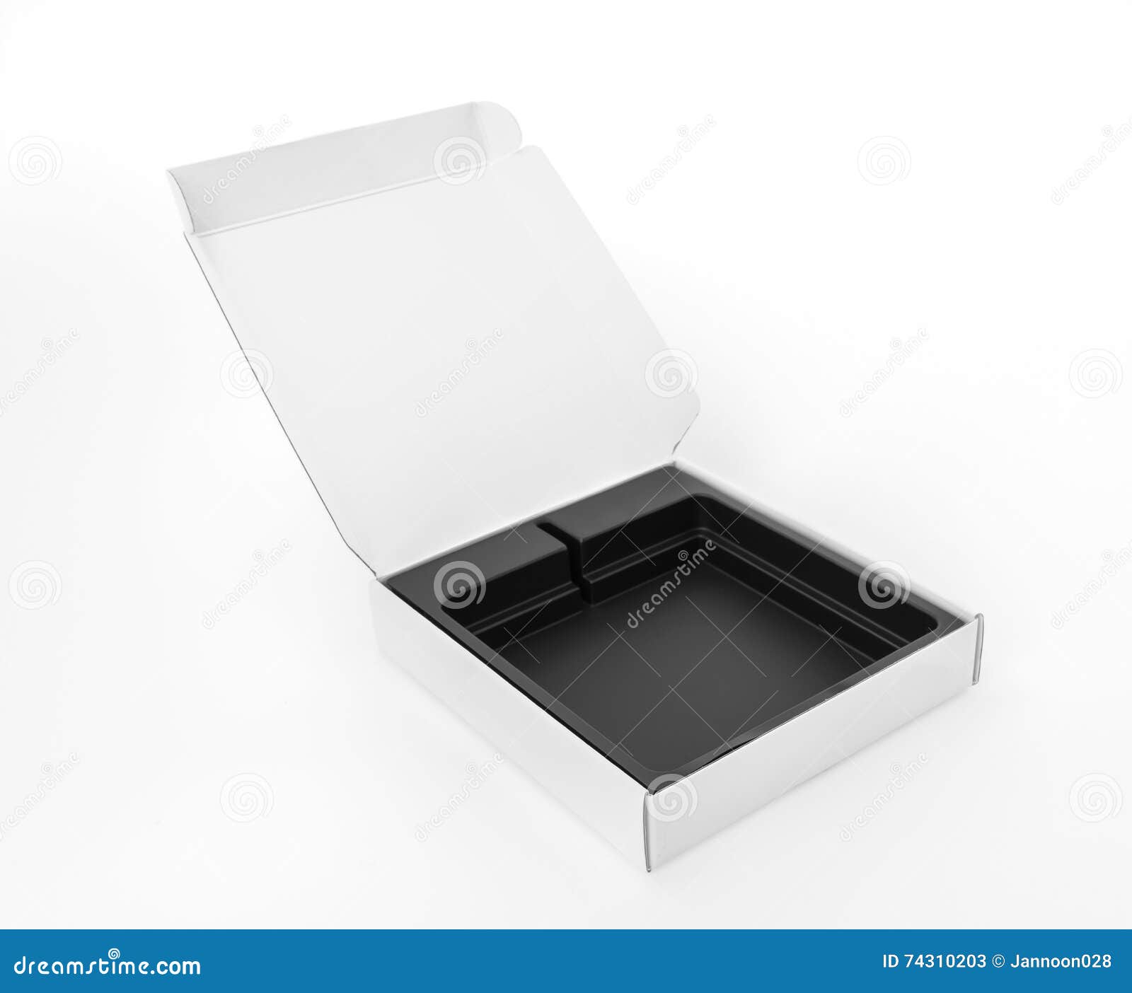 Download Blank White Box Mock Up On White Background . Stock Image ...