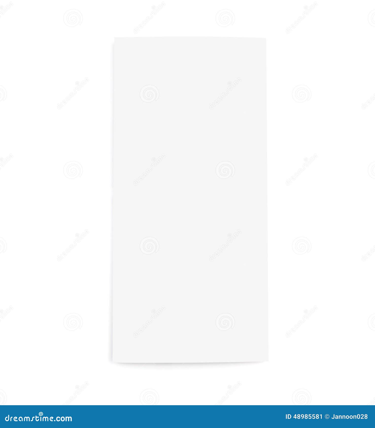Blank white Brochure paper stock image. Image of fold 48985581