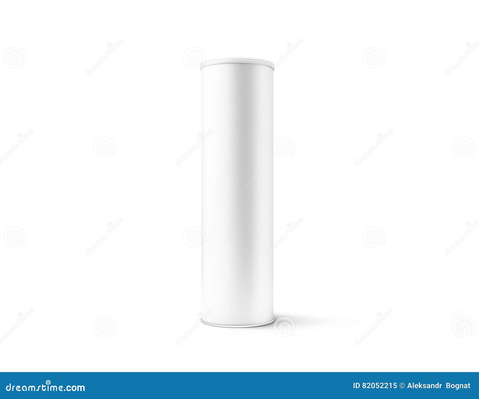 Download Blank White Cardboard Cylinder Box Mockup With Plastic Lid Stock Illustration - Illustration of ...