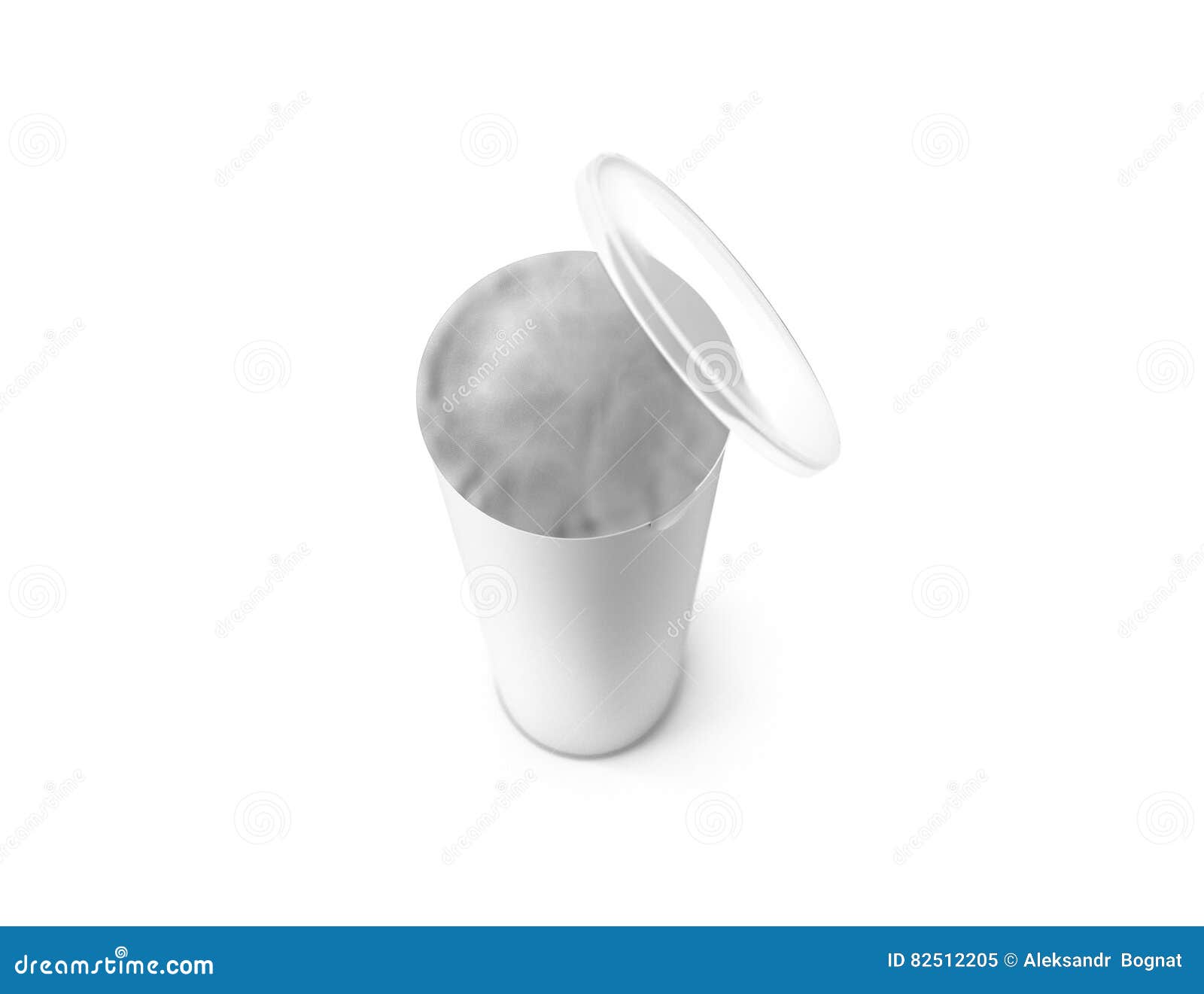 Download Blank White Carton Cylinder Box Mockup, Top View, Stock ...