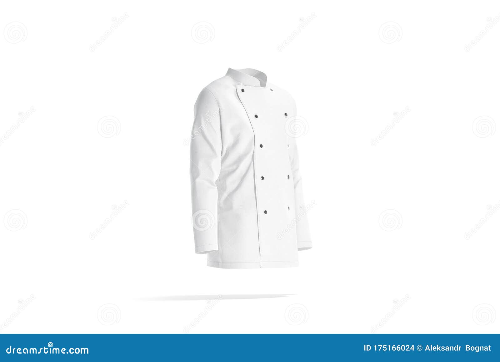 Download Blank White Chef Jacket With Buttons Mock Up, Side View ...