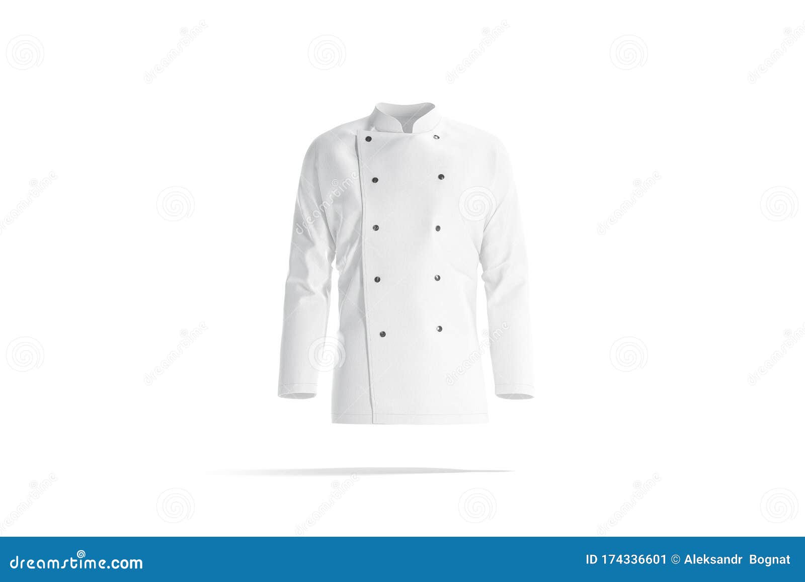 Download Blank White Chef Jacket With Buttons Mockup Front View Stock Illustration Illustration Of Isolated Blouse 174336601