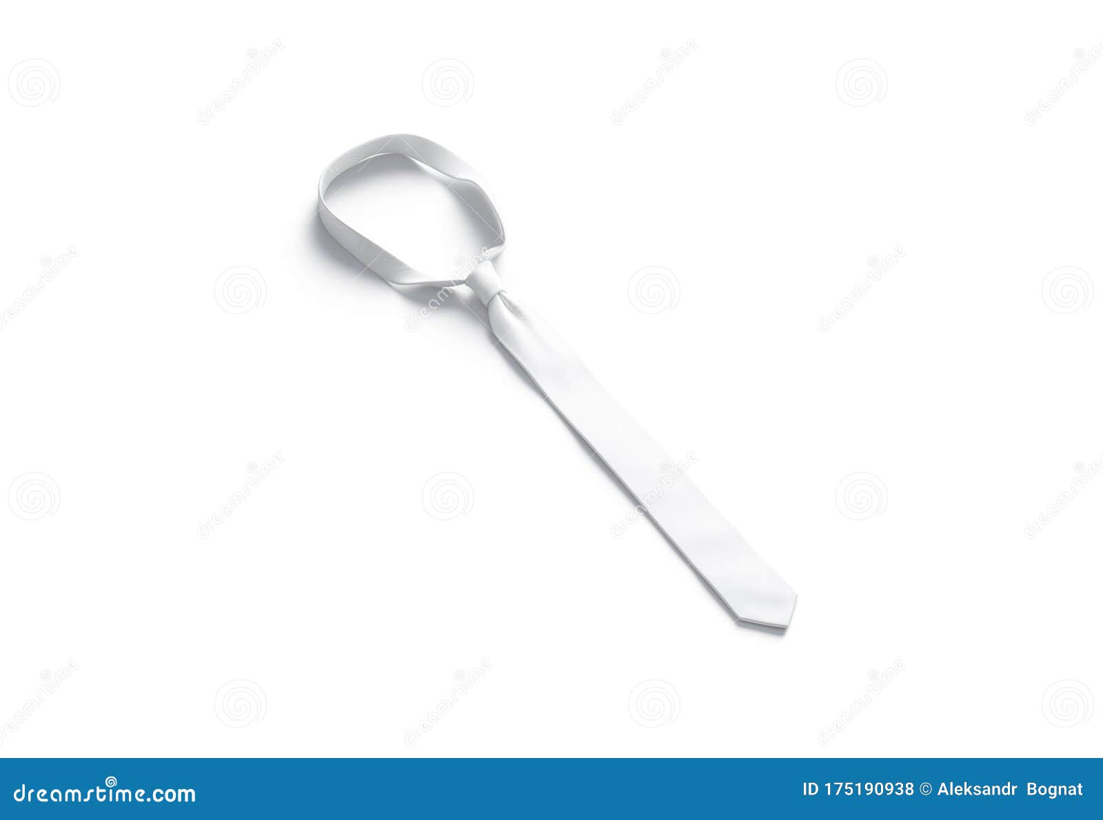 Download Blank White Classic Neck Tie Mockup, Side View Stock Illustration - Illustration of cravat ...