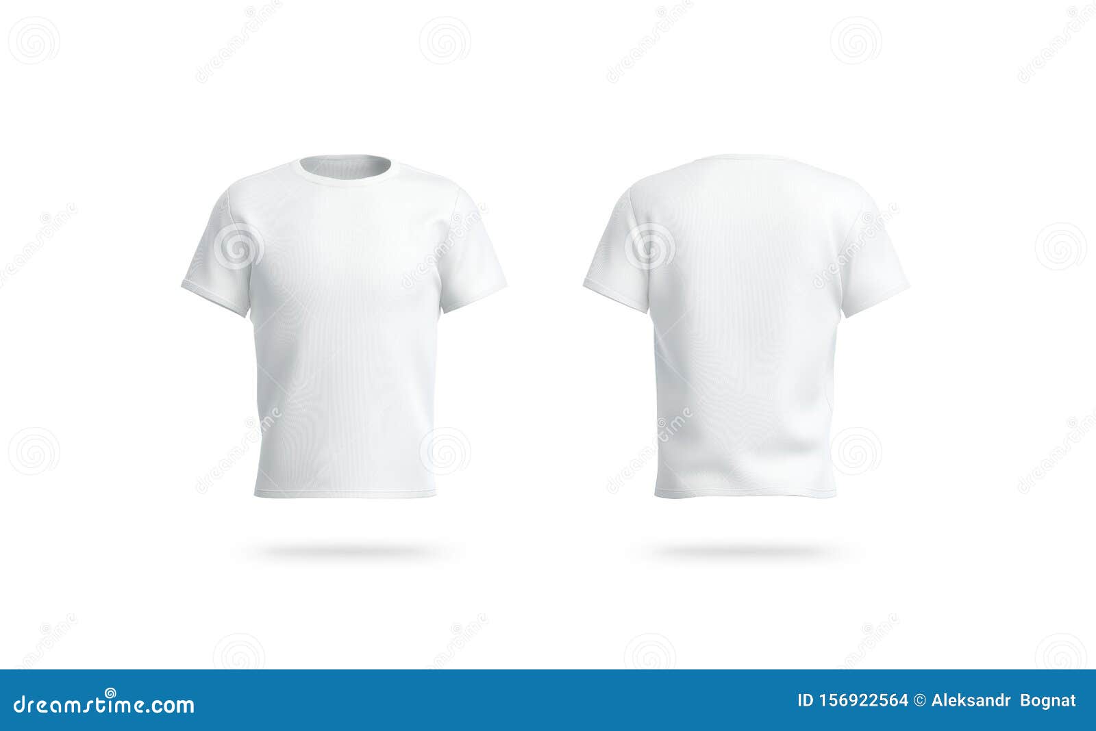 Download Blank White Clean T-shirt Mockup, Isolated, Front And Back View, Stock Illustration ...