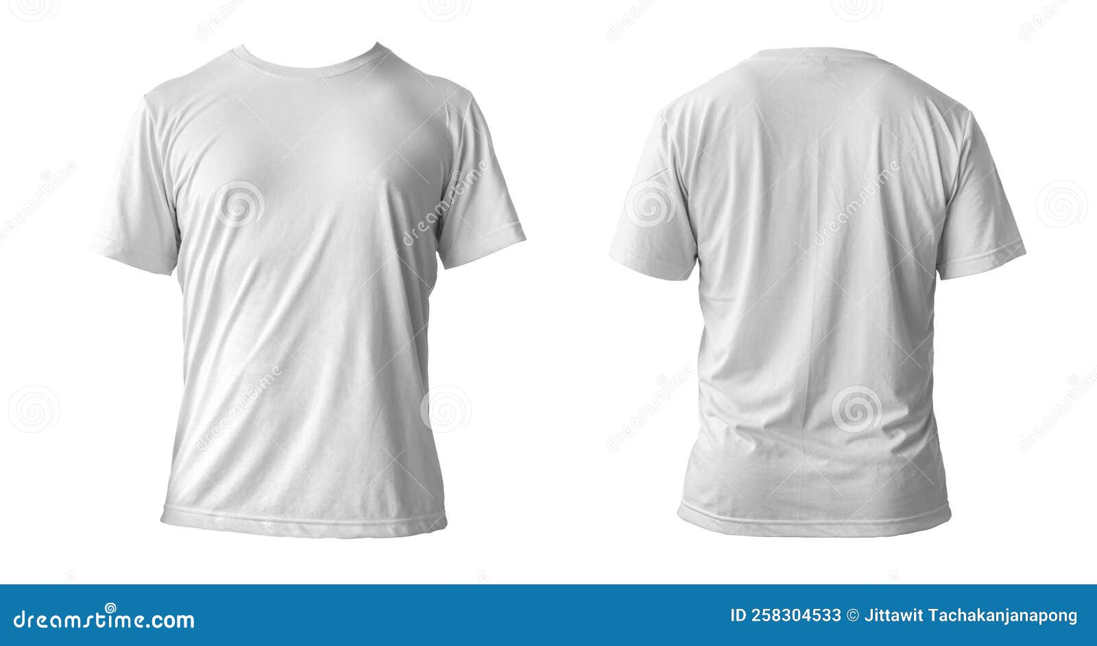 Blank White Clean T-shirt Mockup, Isolated, Front View. Empty Tshirt ...