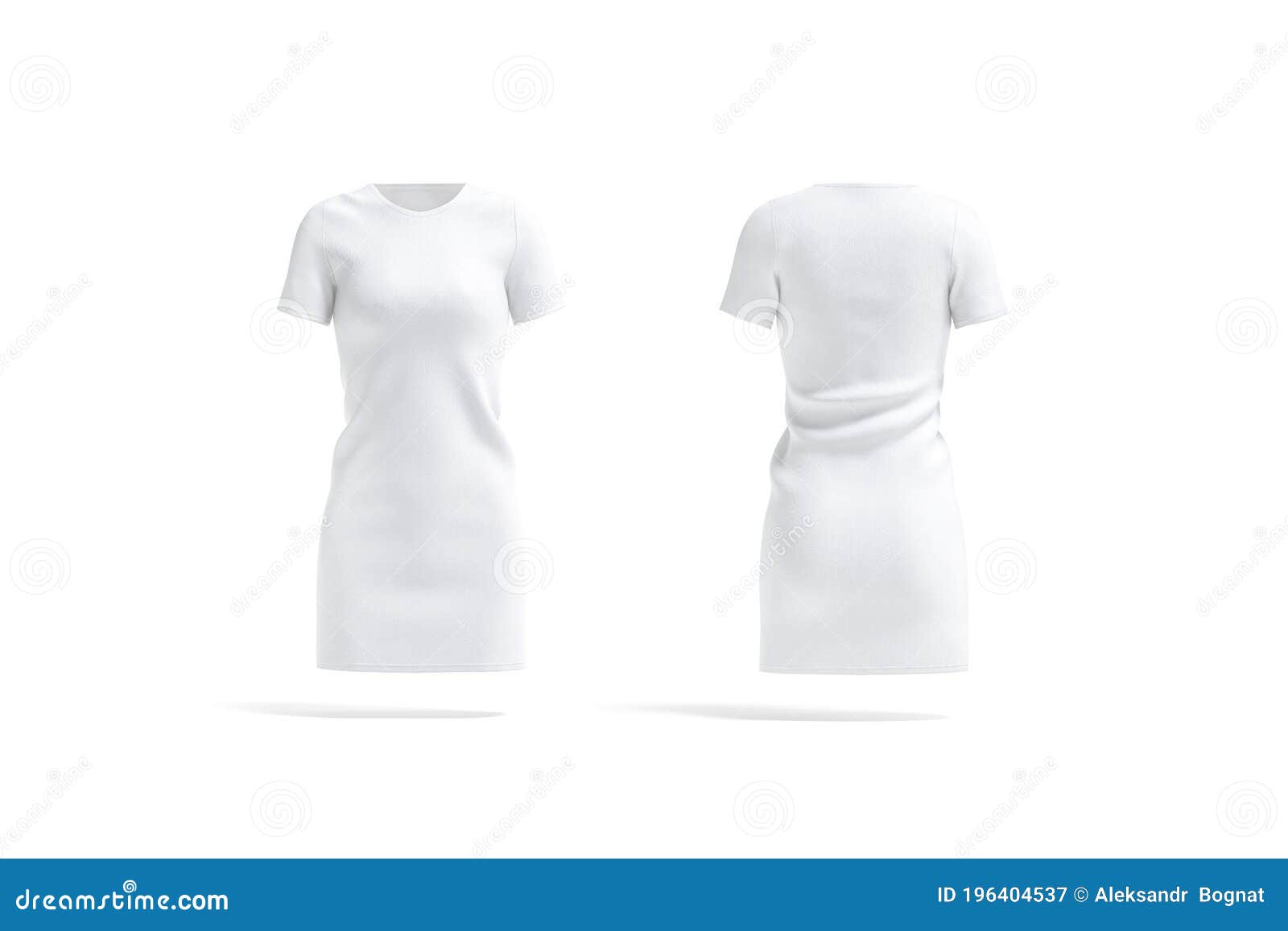 Download Blank White Cloth Dress Mockup, Front And Back View Stock ...