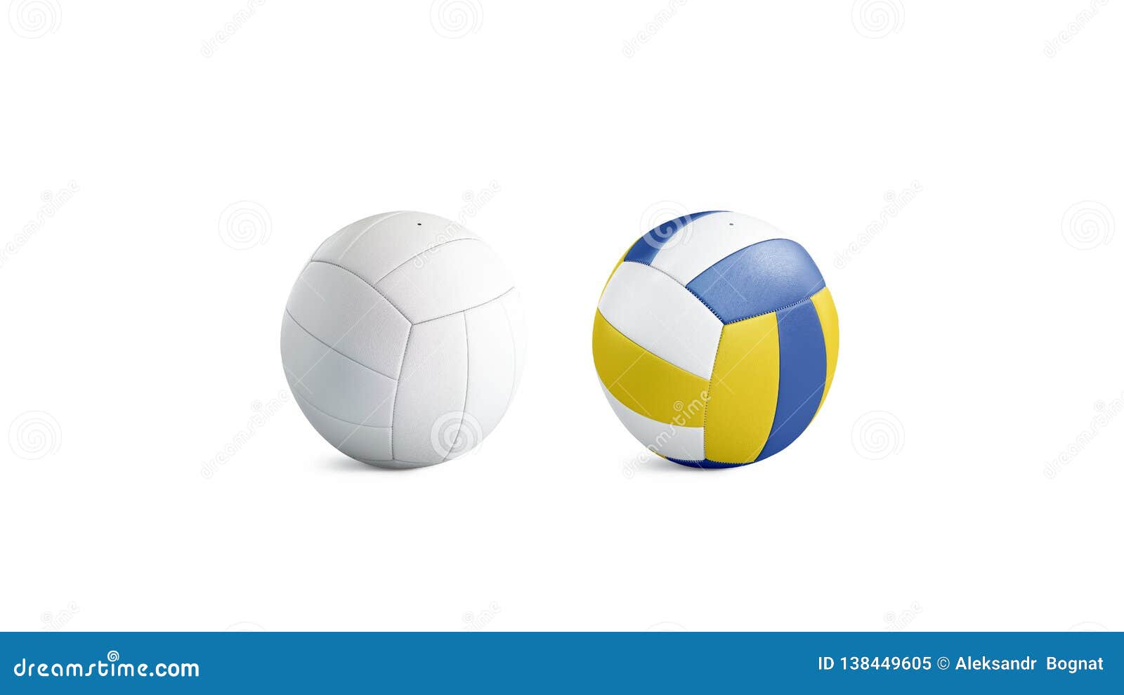Download Blank White And Colored Volleyball Ball Mockup Set, Isolated Stock Illustration - Illustration ...