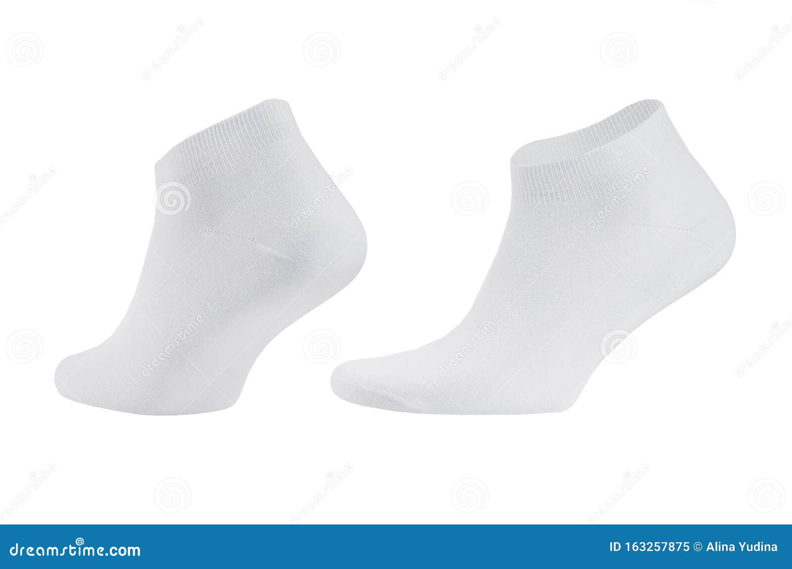 Download Blank White Cotton Sport Short Socks On Invisible Foot ...
