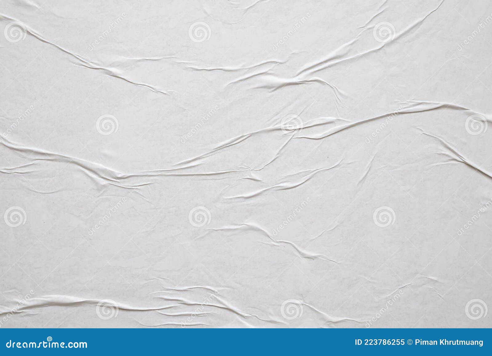 Blank White Crumpled And Creased Paper Poster Texture Background