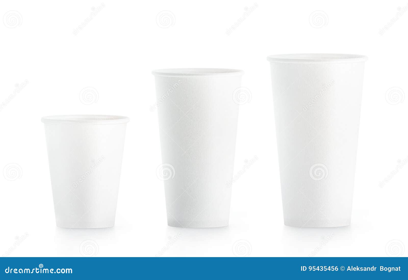 Download Blank White Disposable Paper Cup Mock Ups Isplated Stock Illustration - Illustration of smal ...