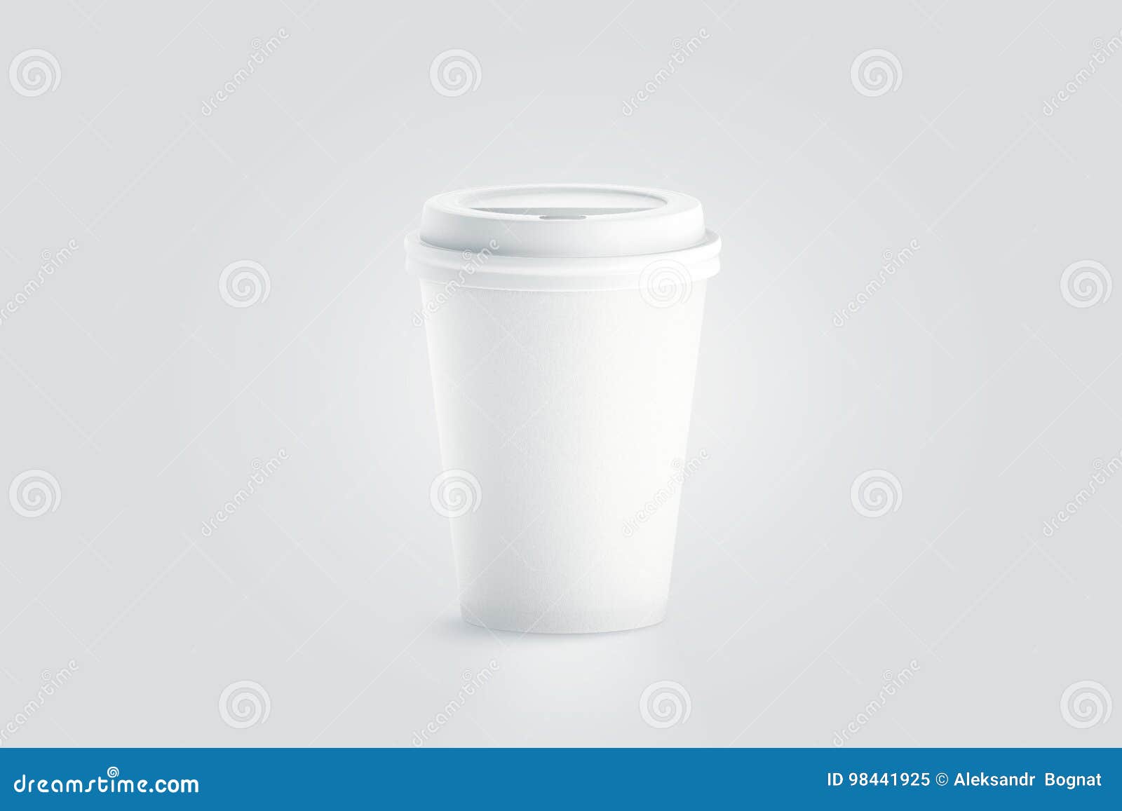 Download Blank White Disposable Paper Cup With Plastic Lid Mock Up Stock Image - Image of drink, printing ...