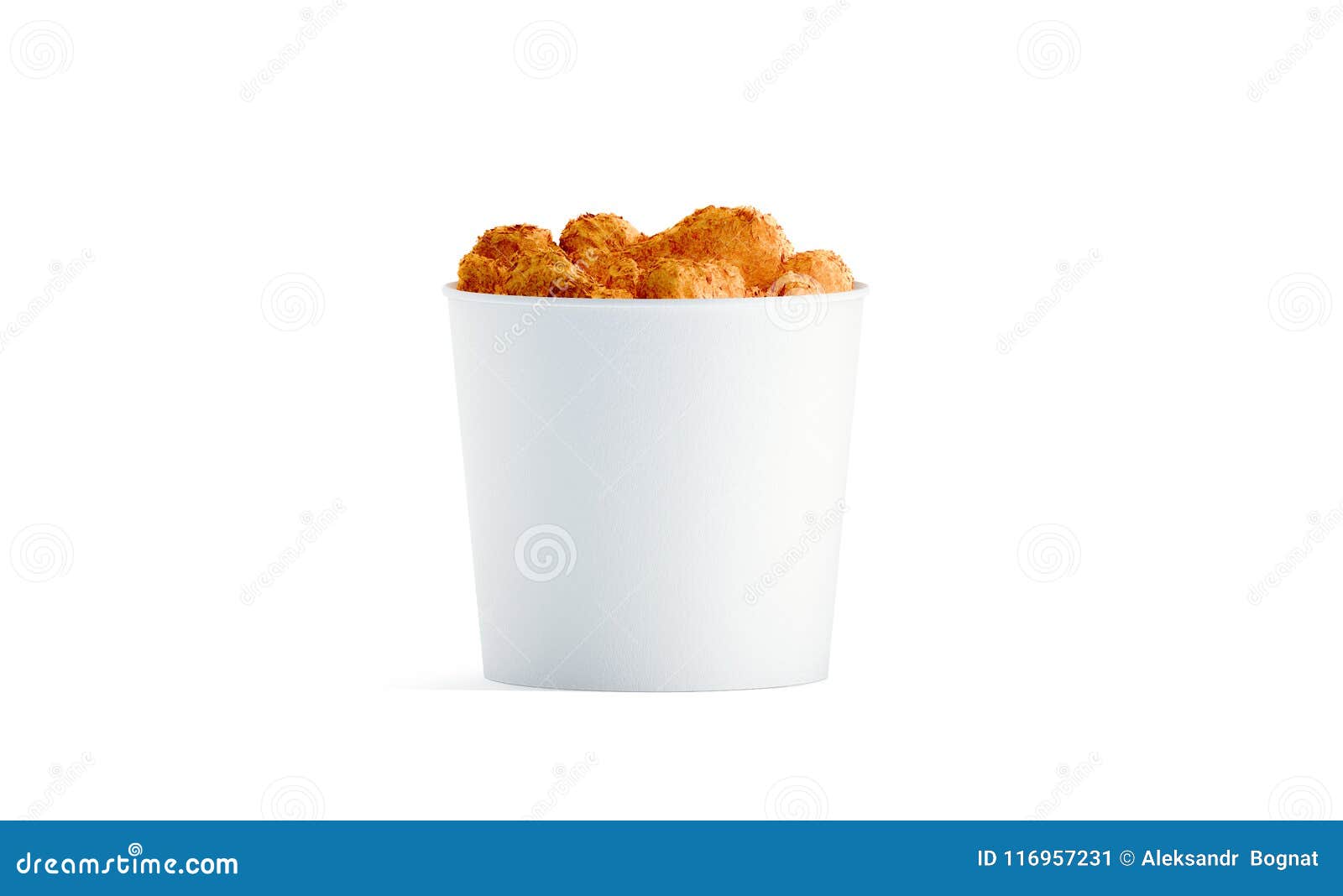 Download Blank White Food Bucket With Chicken Wings Mockup Isolated ...