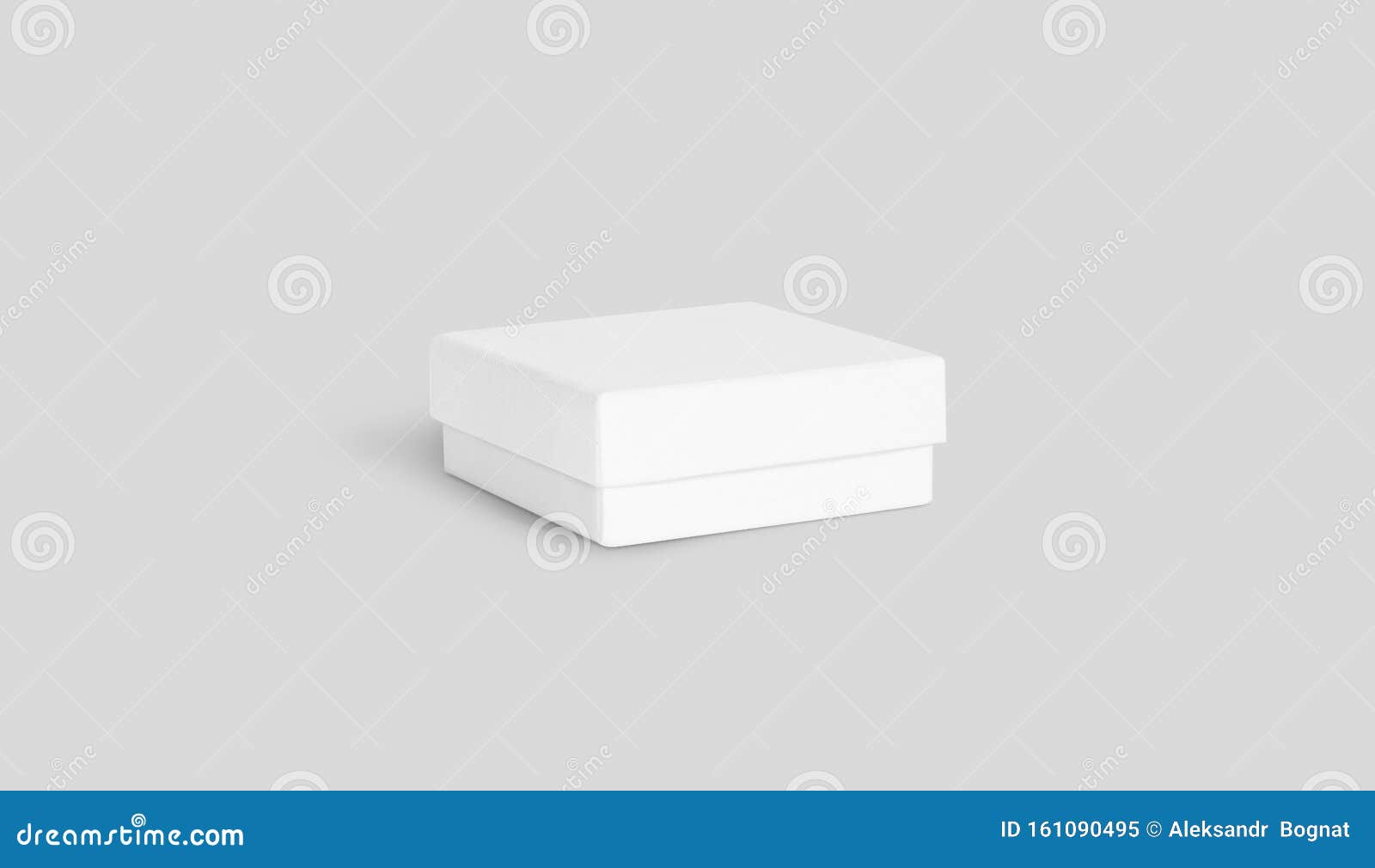 Download Blank White Gift Box With Lid Mockup Isolated On Gray ...