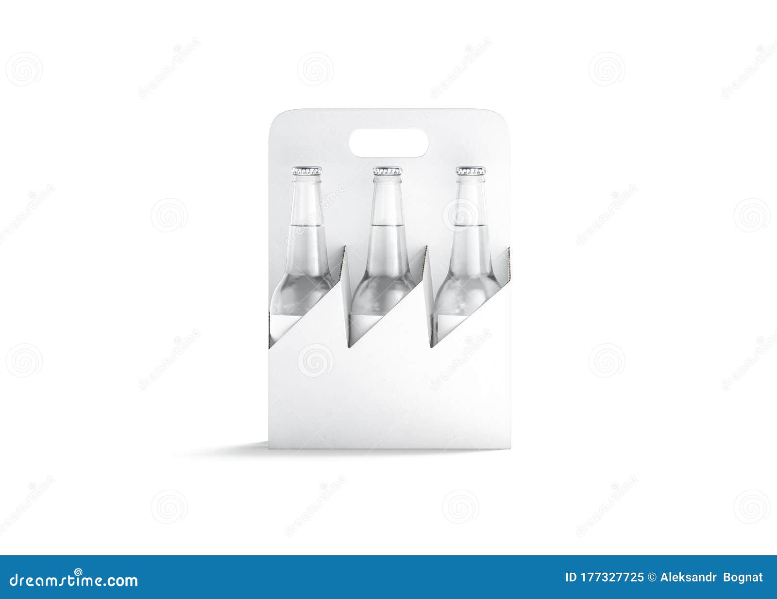 Download Blank White Glass Beer Bottle Cardboard Holder Mockup ...