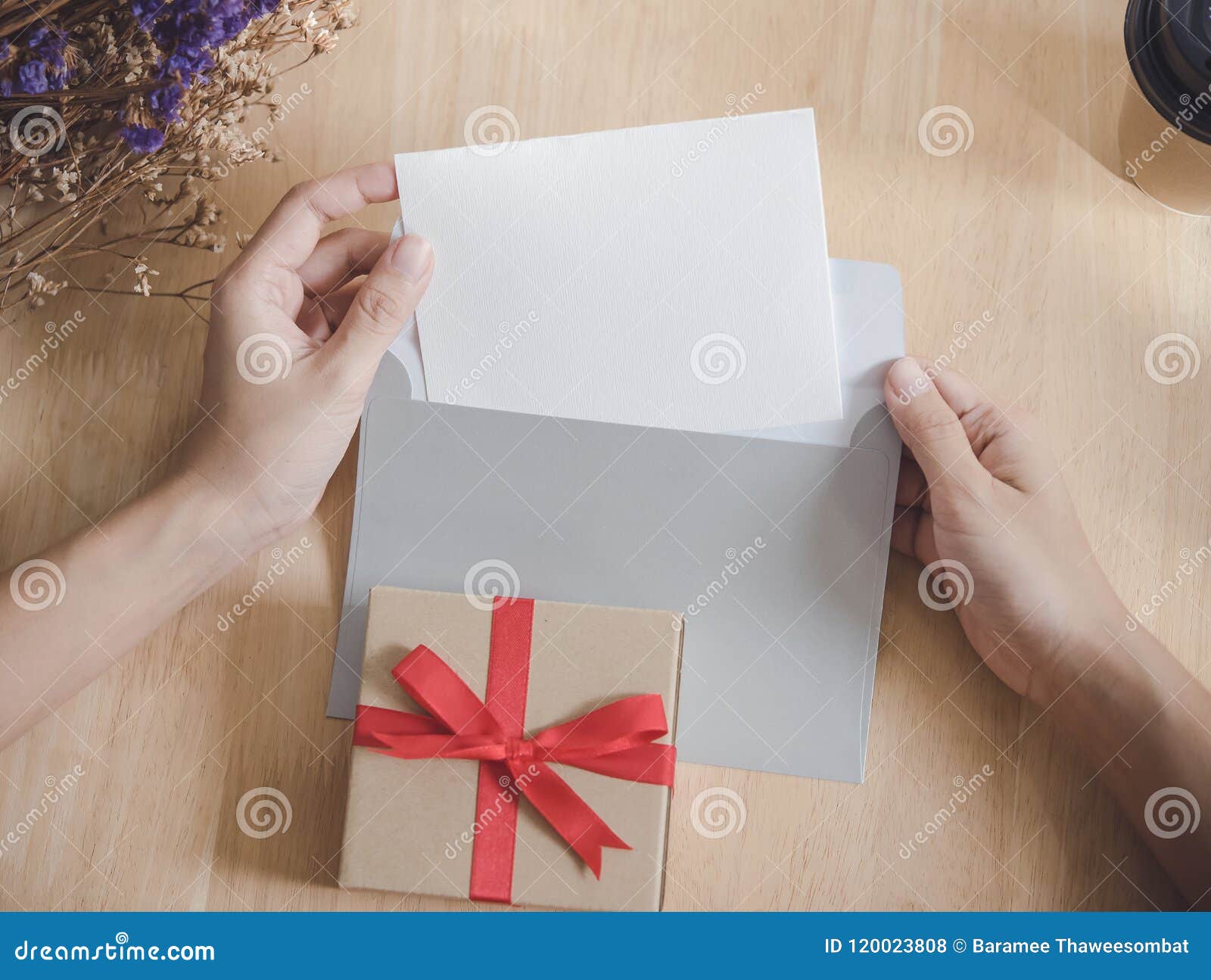 blank white greeting card