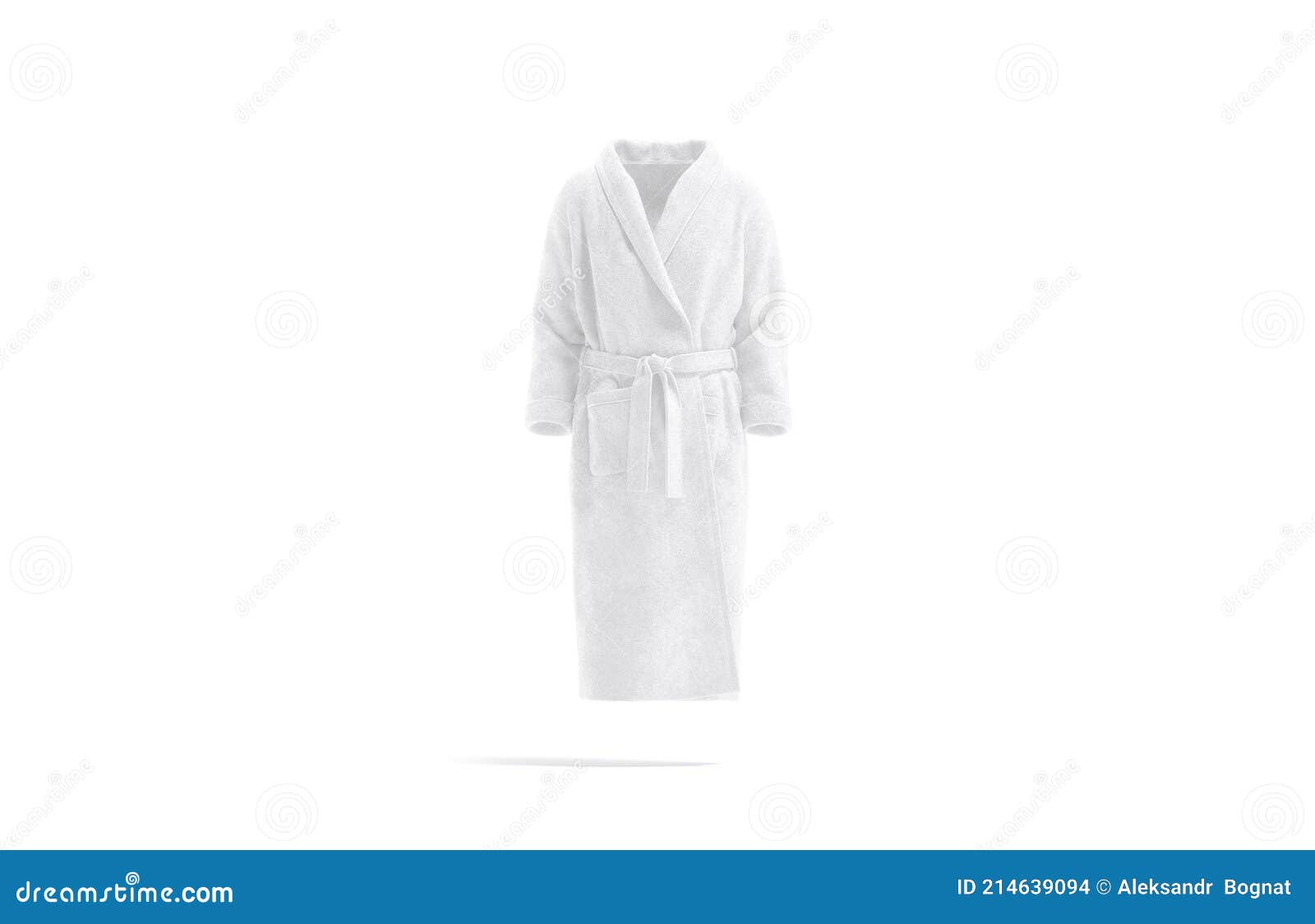Download Blank White Hotel Bathrobe Mockup Front View Stock Illustration Illustration Of Housecoat Nightwear 214639094