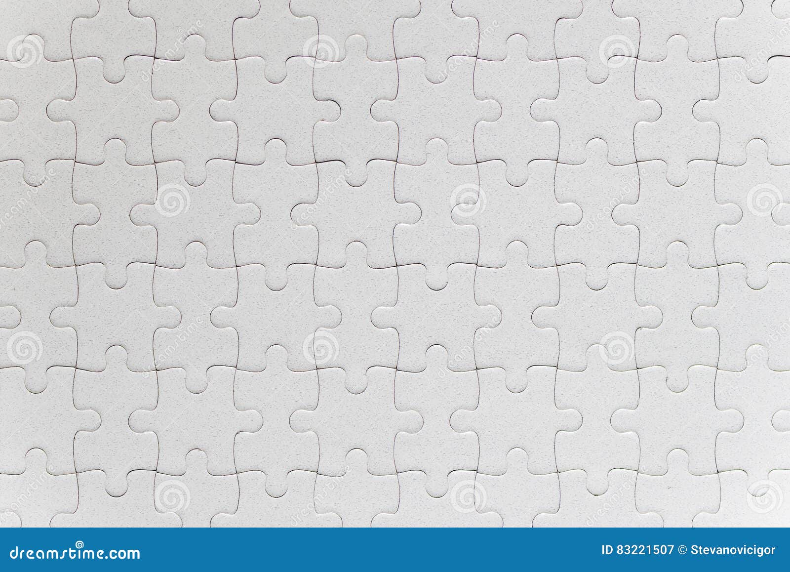 blank white jigsaw puzzle pieces completed