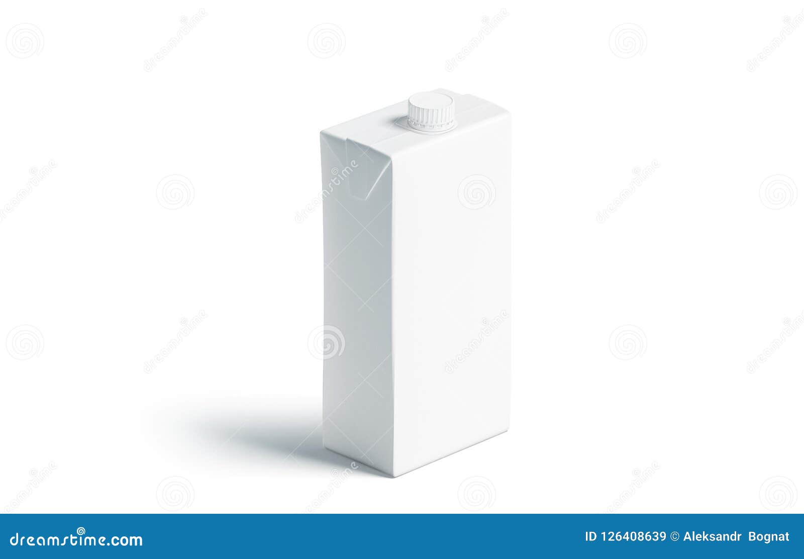 Download Blank White Juice Pack With Lid Mockup, Stand Isolated ...