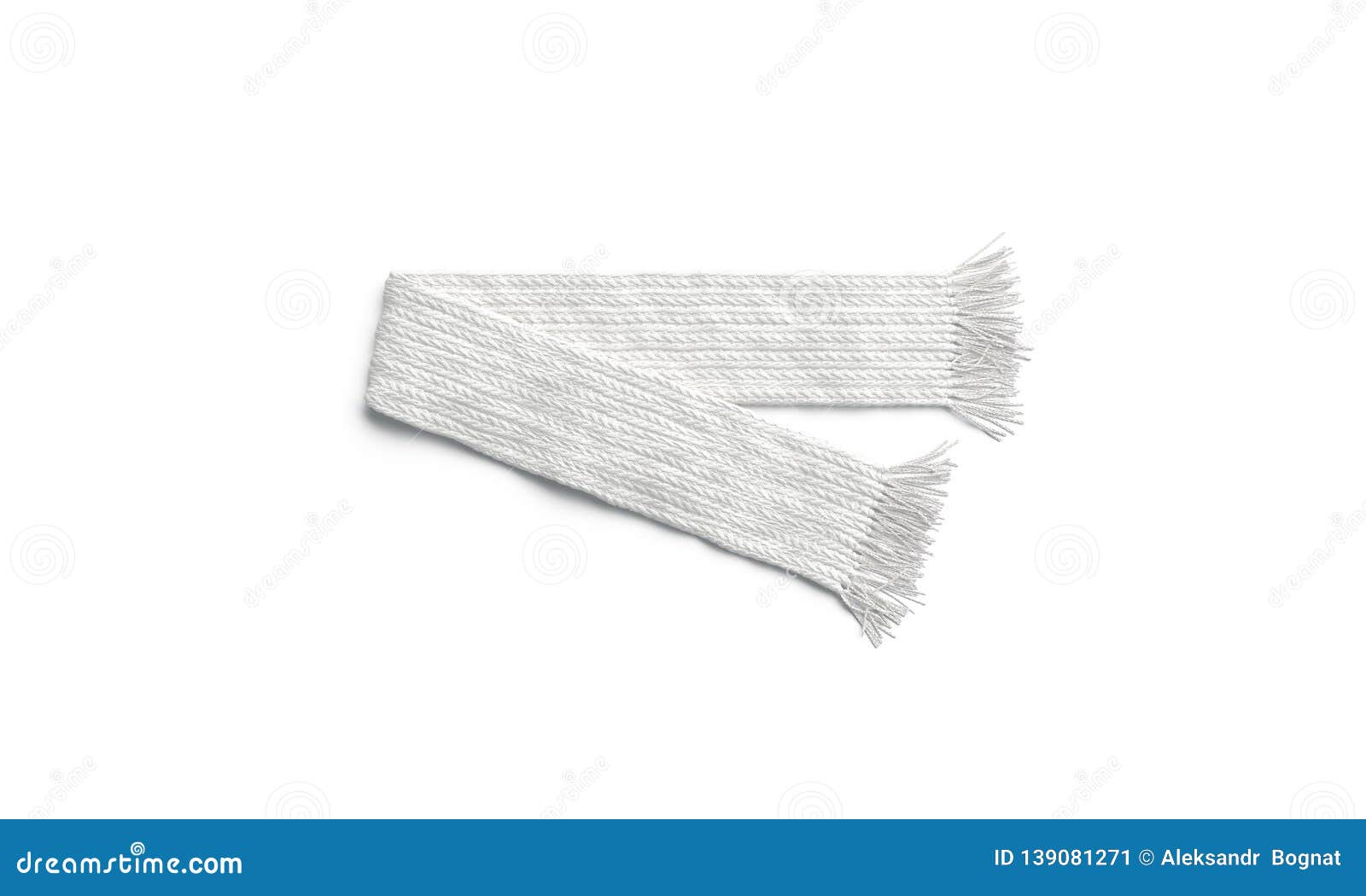Download Blank White Knitted Scarf Folded Mock Up, Isolated Stock ...