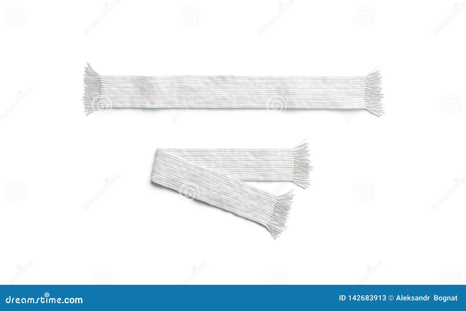 Download Blank White Knitted Scarf Folded And Unfolded Mockup Set ...