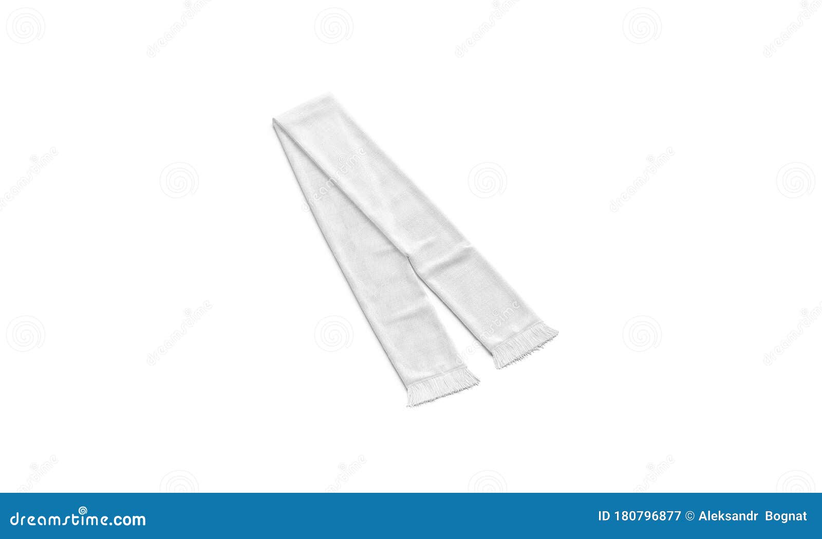 Download Blank White Knitted Soccer Scarf Mockup, Top Side View ...