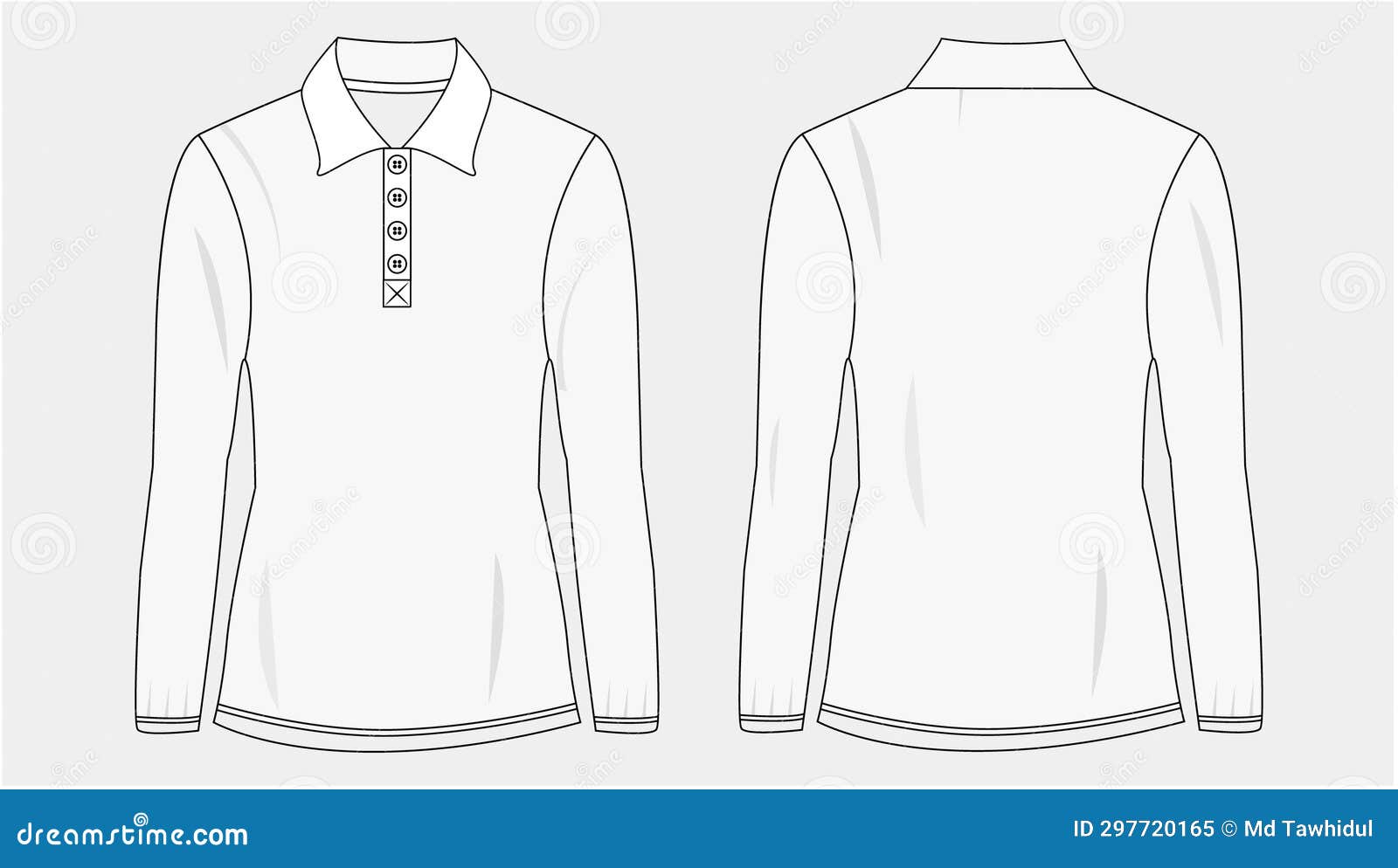 Blank White Long Sleeve T-shirt Template Vector Design and T-shirt Mock ...