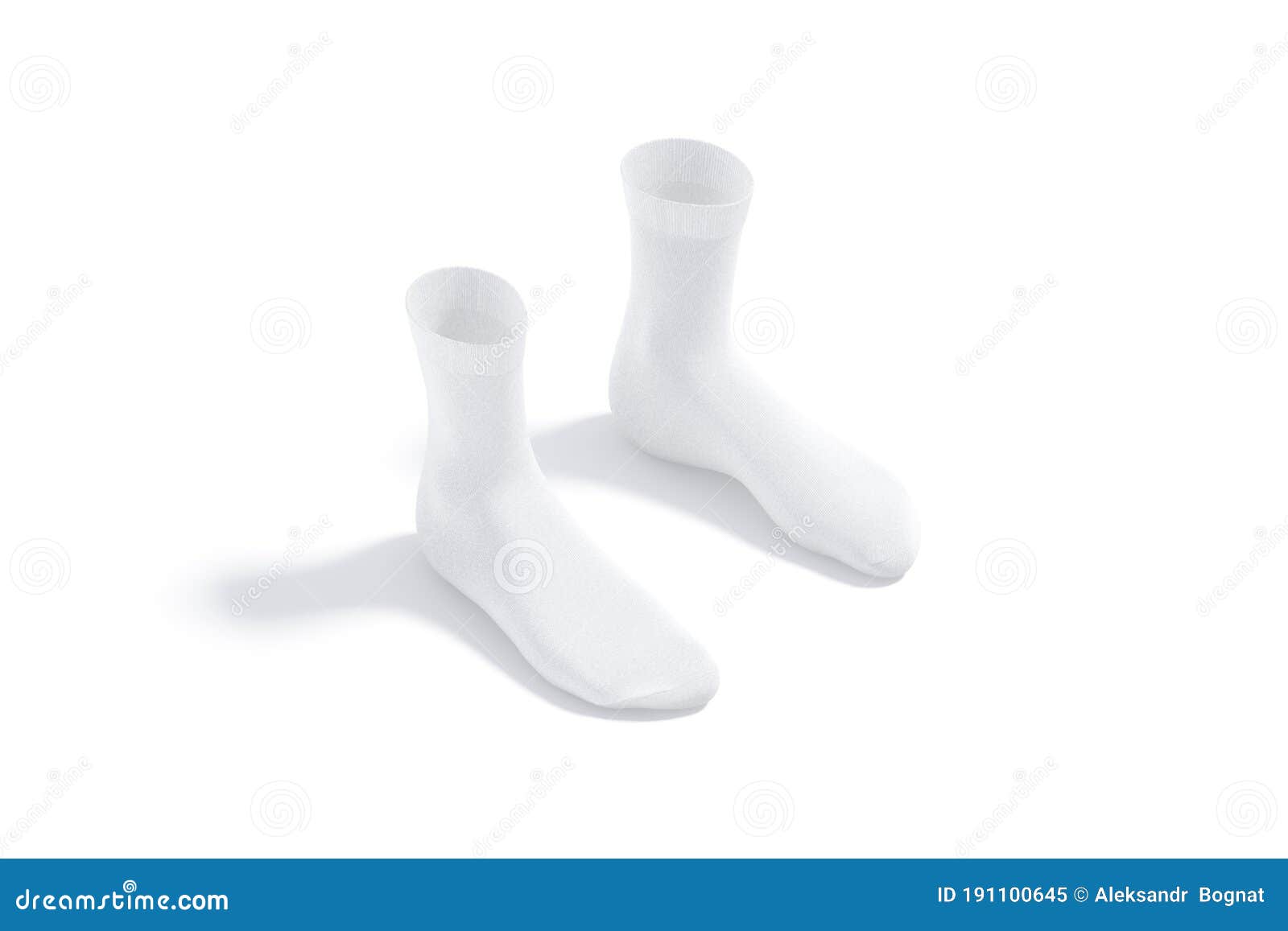 Download Blank White Long Socks Mockup Pair, Side View Stock ...