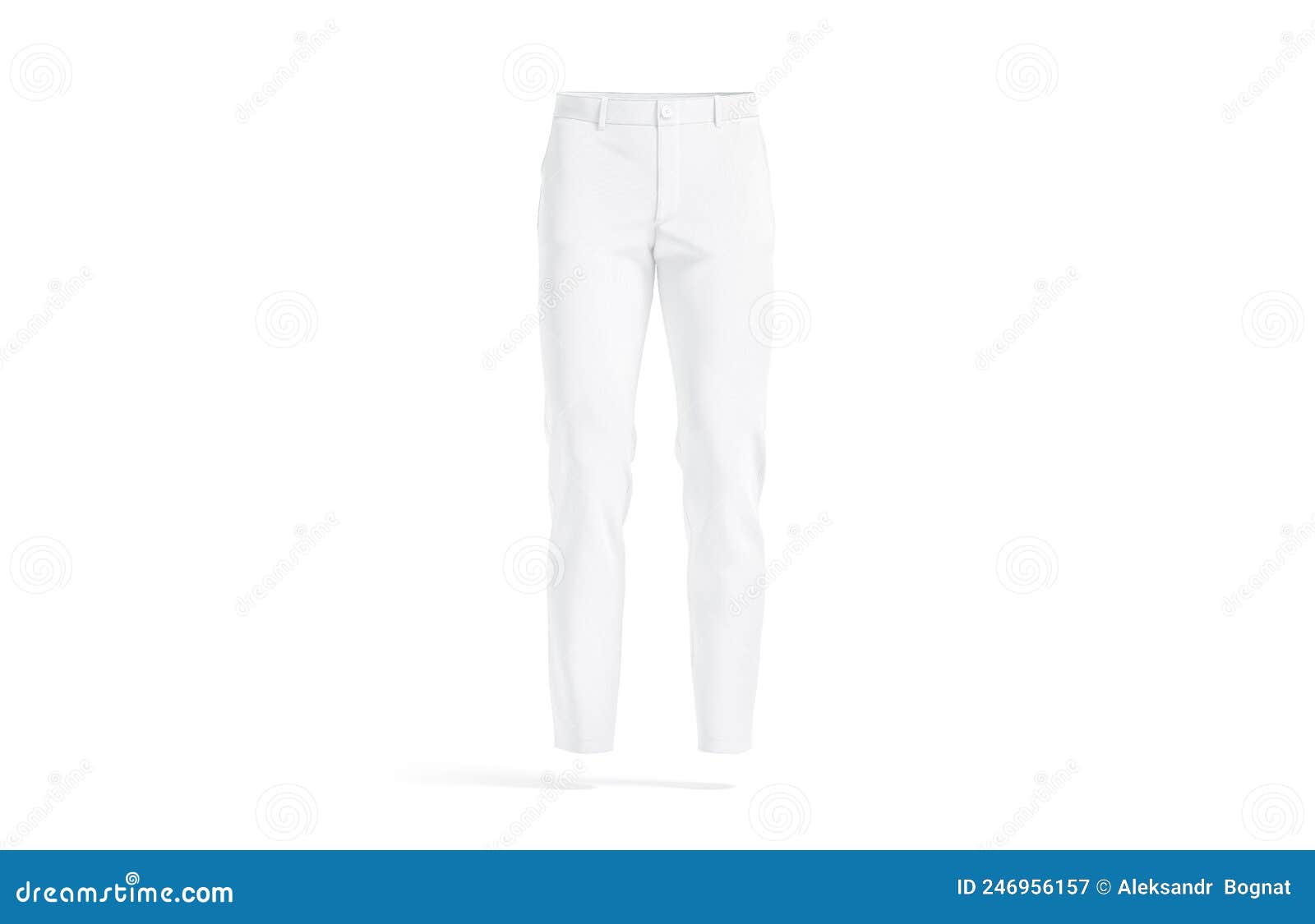 Blank White Man Pants Mockup, Front View Stock Illustration ...