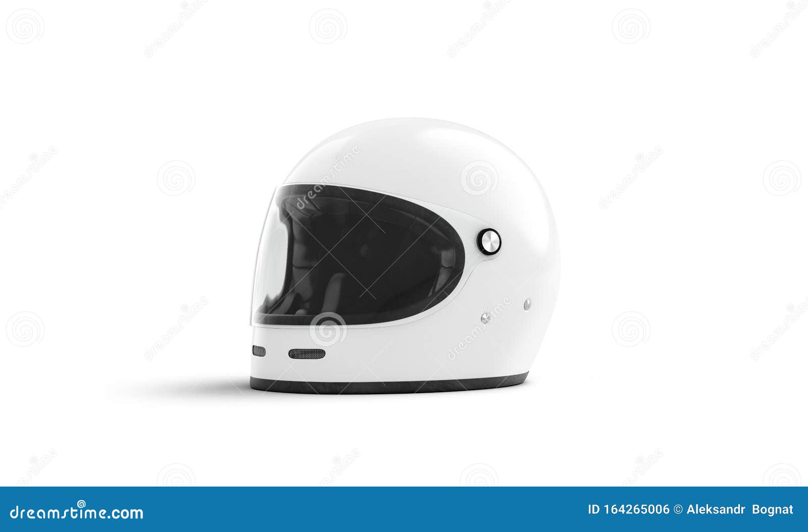 Download Blank White Motorcycle Helmet With Glass Mockup Isolated Stock Illustration Illustration Of Drive Bike 164265006