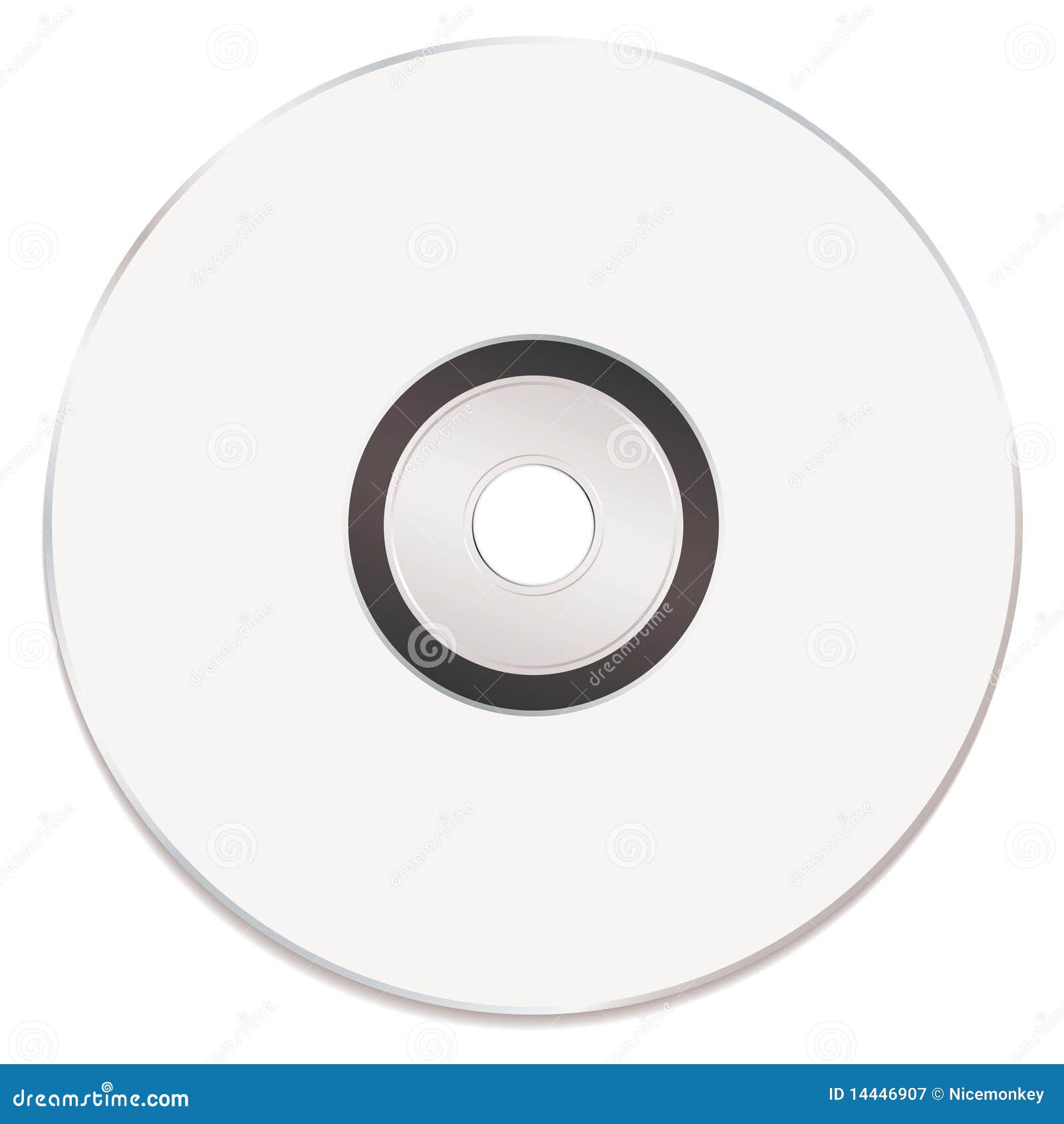 Blank white music cd stock vector. Illustration of disc 14446907