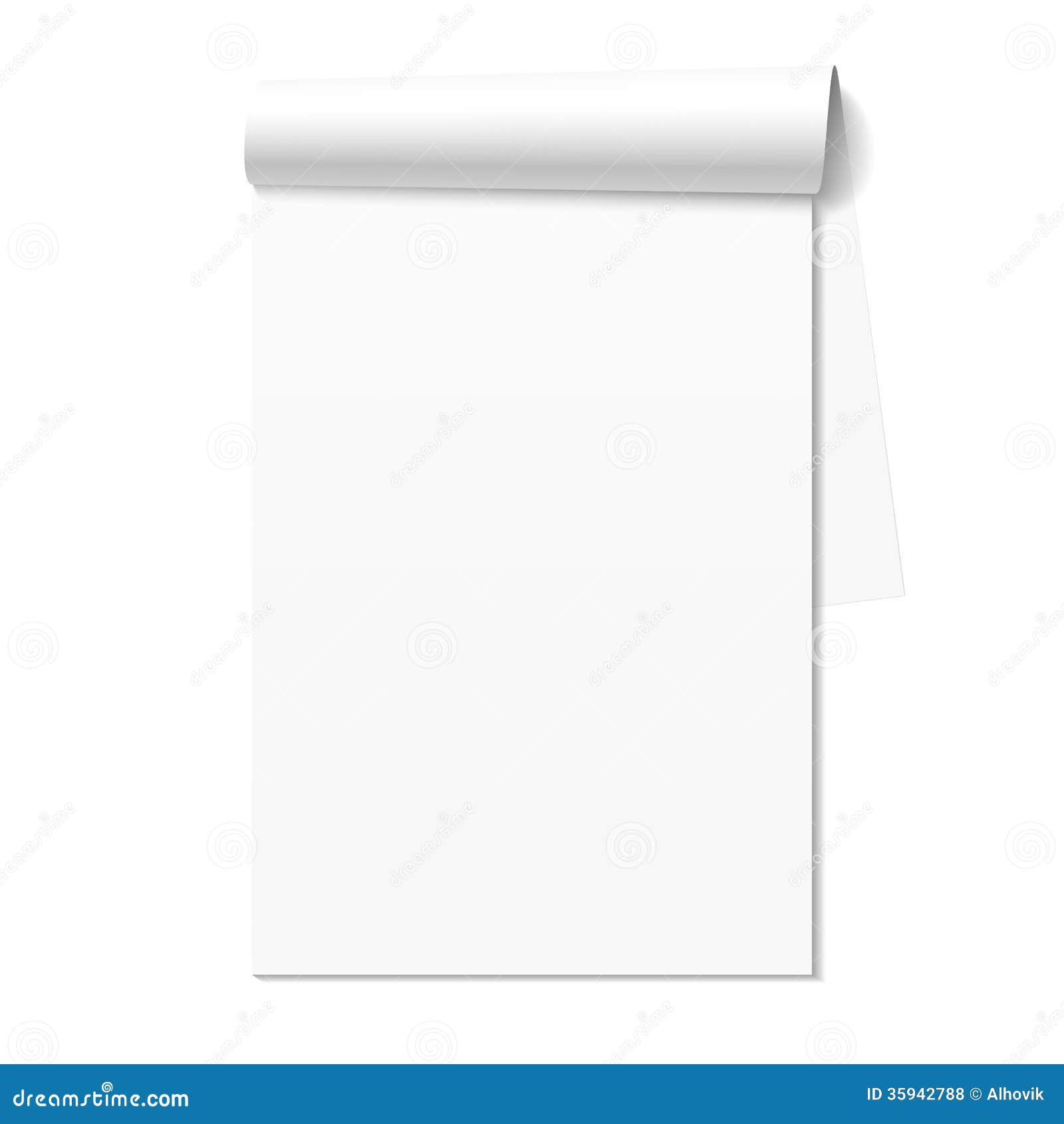 Blank White Notepad Notebook Stock Vector Illustration Of Single Textbook