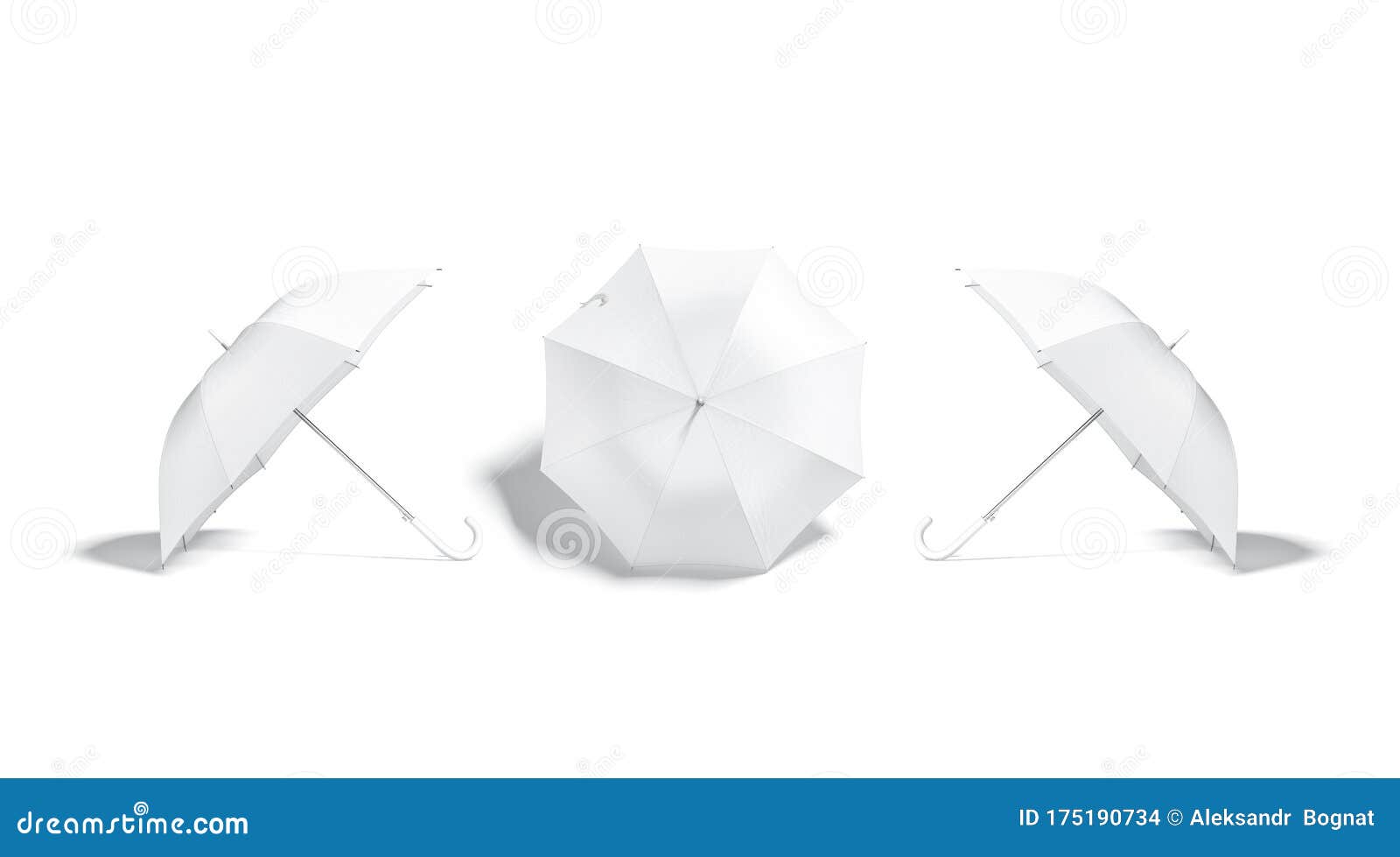 Download Blank White Open Umbrella Mockup Lying, Side And Back View ...