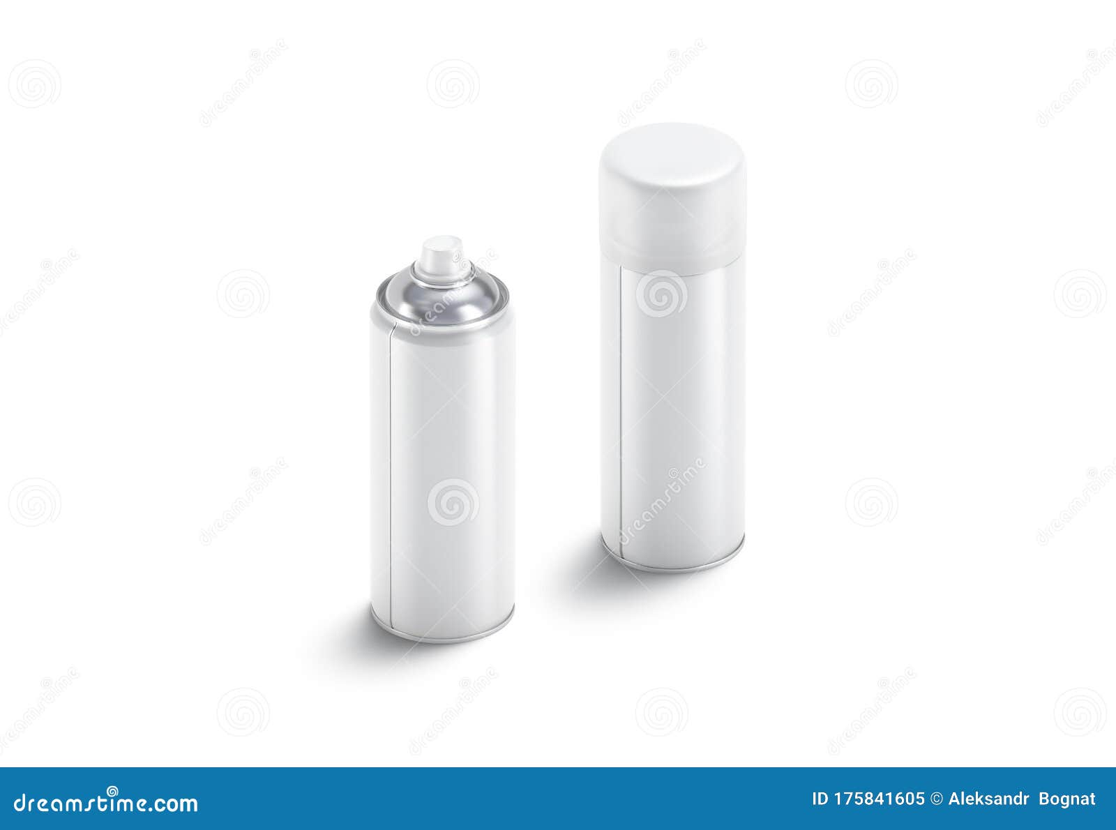 Download Blank White Opened And Closed Spray Can Mock Up Isolated Stock Illustration Illustration Of Blank Fluid 175841605