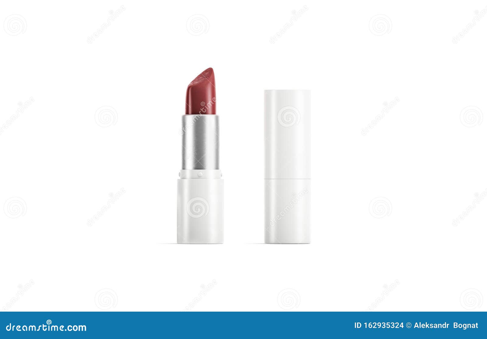 Download Blank White Opened And Closed Tube With Red Lipstick Mockup Stock Illustration Illustration Of Opened Maquillage 162935324