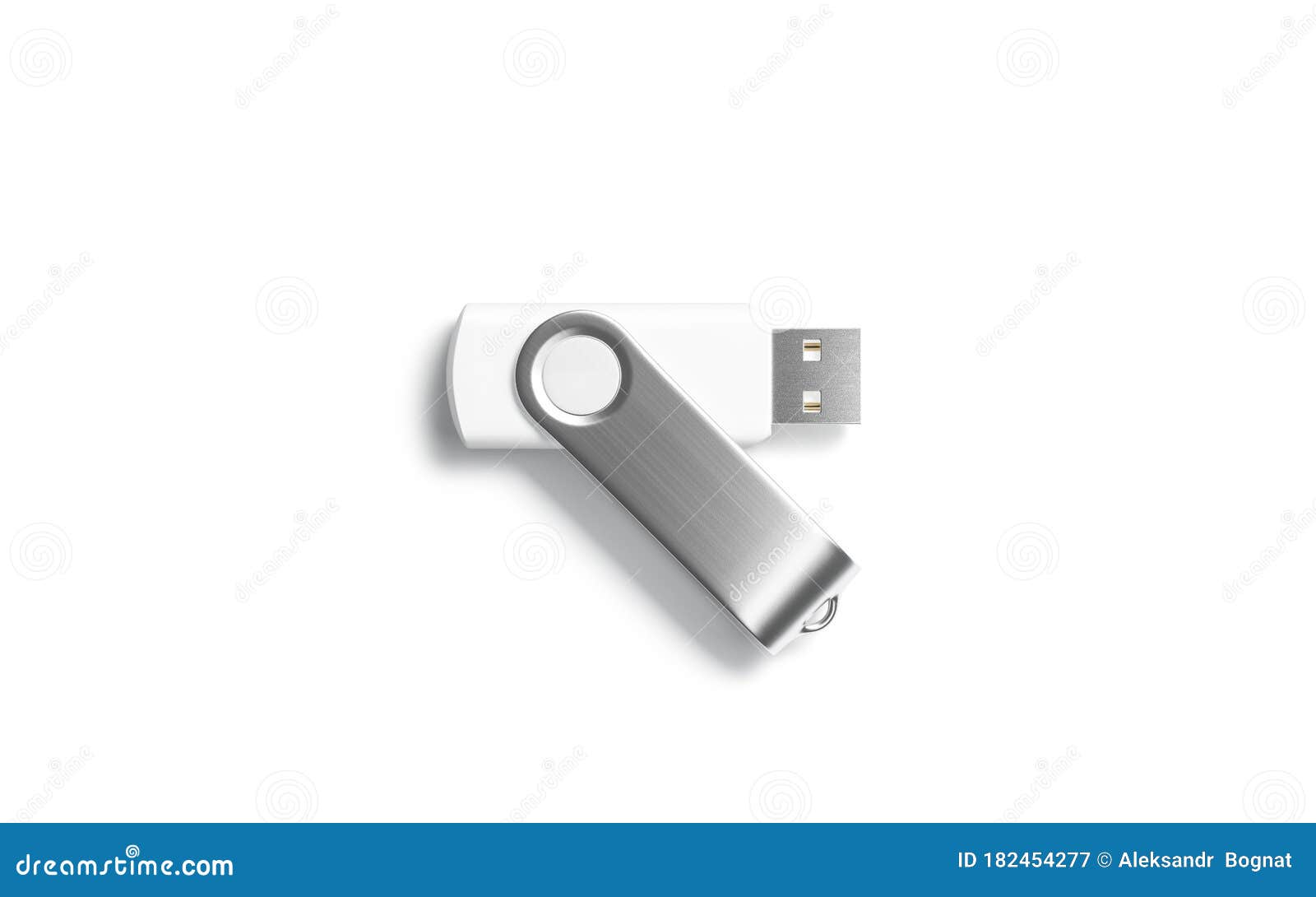 Download Blank White Opened Usb Stick Mock Up, Top View Stock Illustration - Illustration of mockup ...