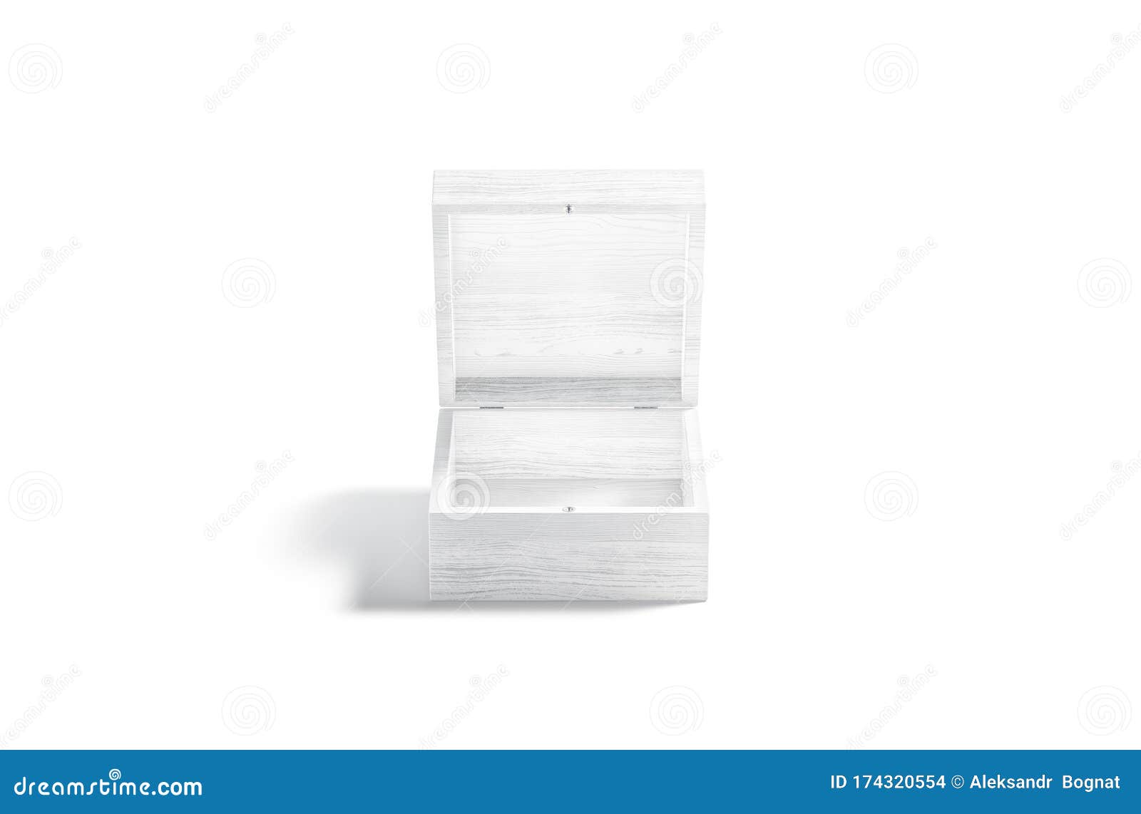 Download Blank White Opened Wood Gift Box Mock Up, Front View Stock Illustration - Illustration of mokc ...